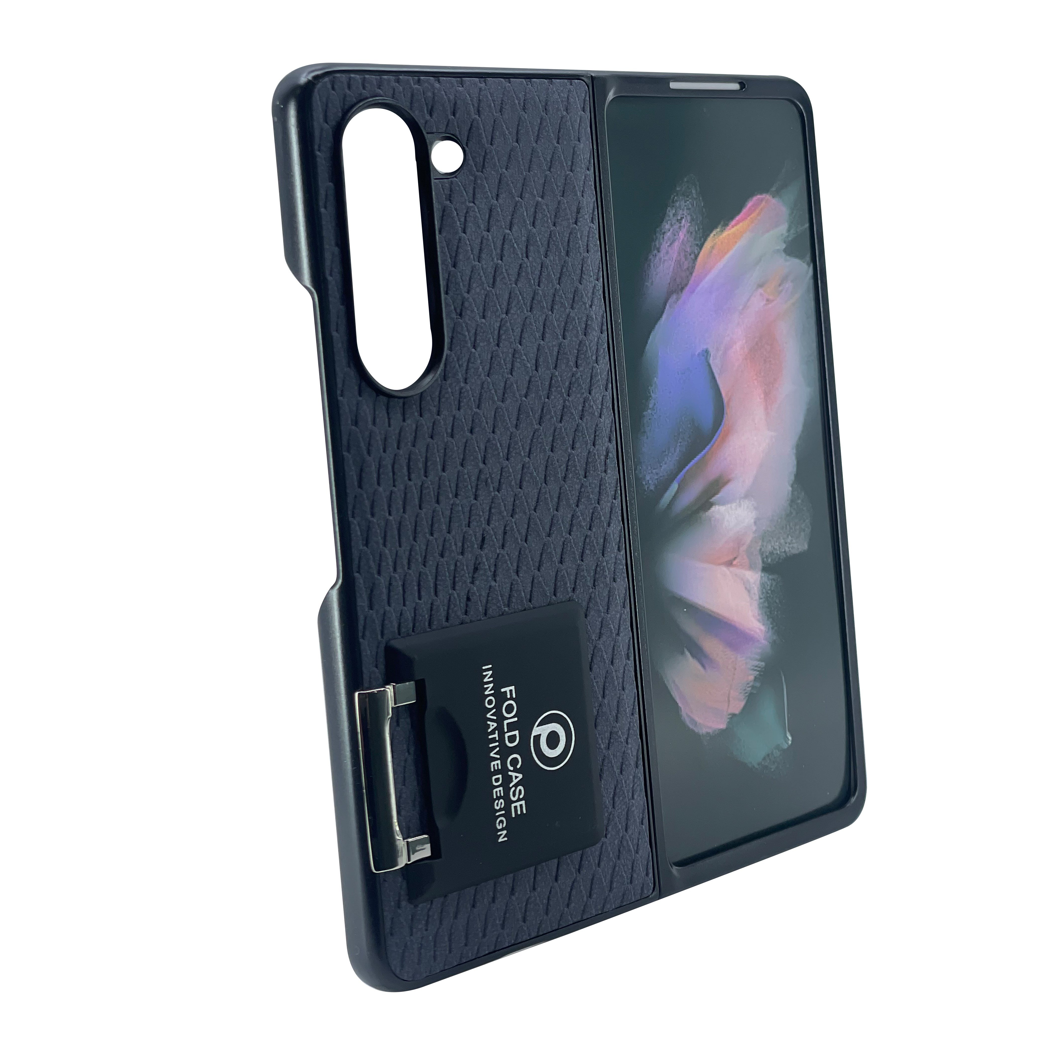 Nettech Samsung Galaxy Z Fold 5 Uyumlu Suni Deri Arka Koruma Kılıf NT-104175
