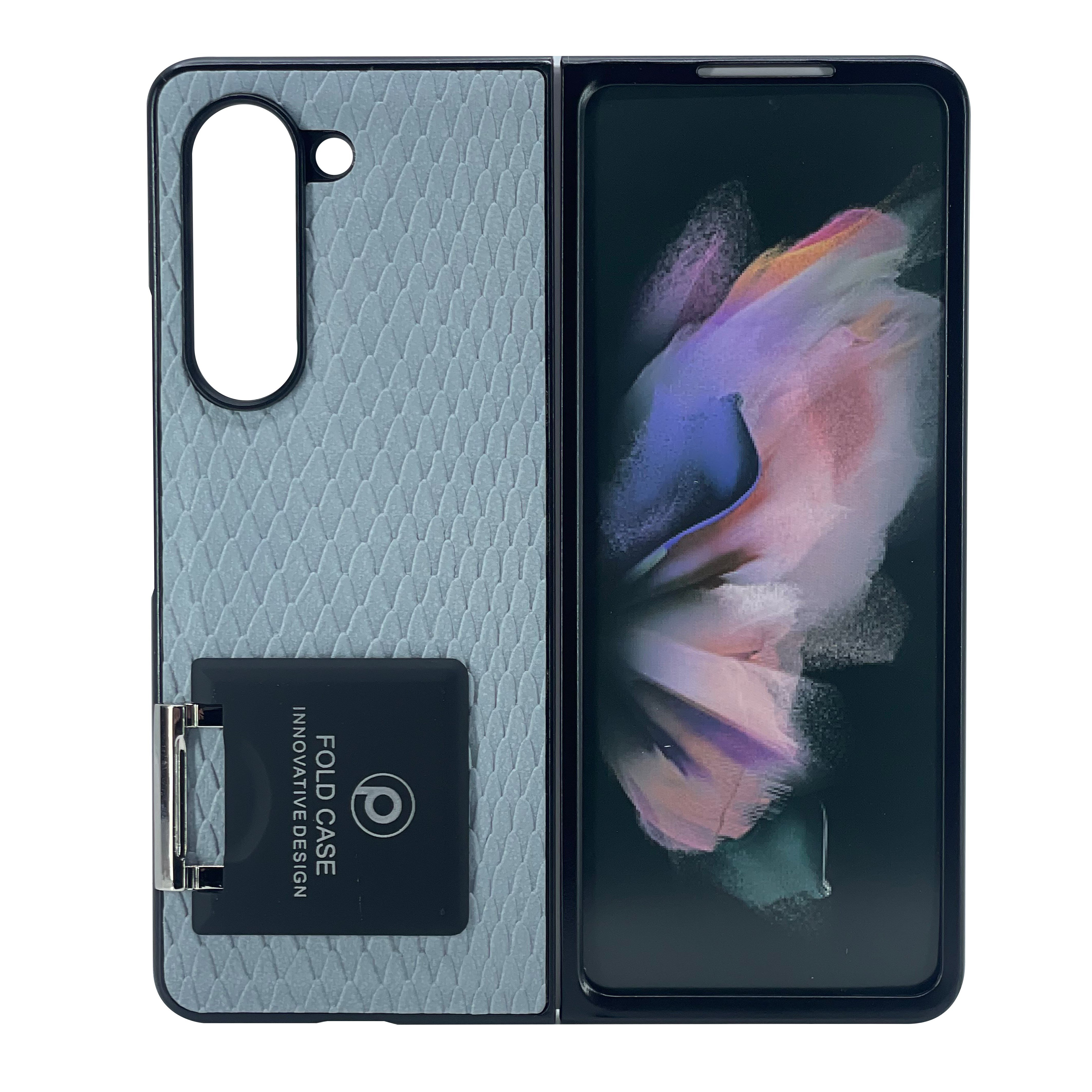 Nettech Samsung Galaxy Z Fold 5 Uyumlu Suni Deri Arka Koruma Kılıf NT-104175