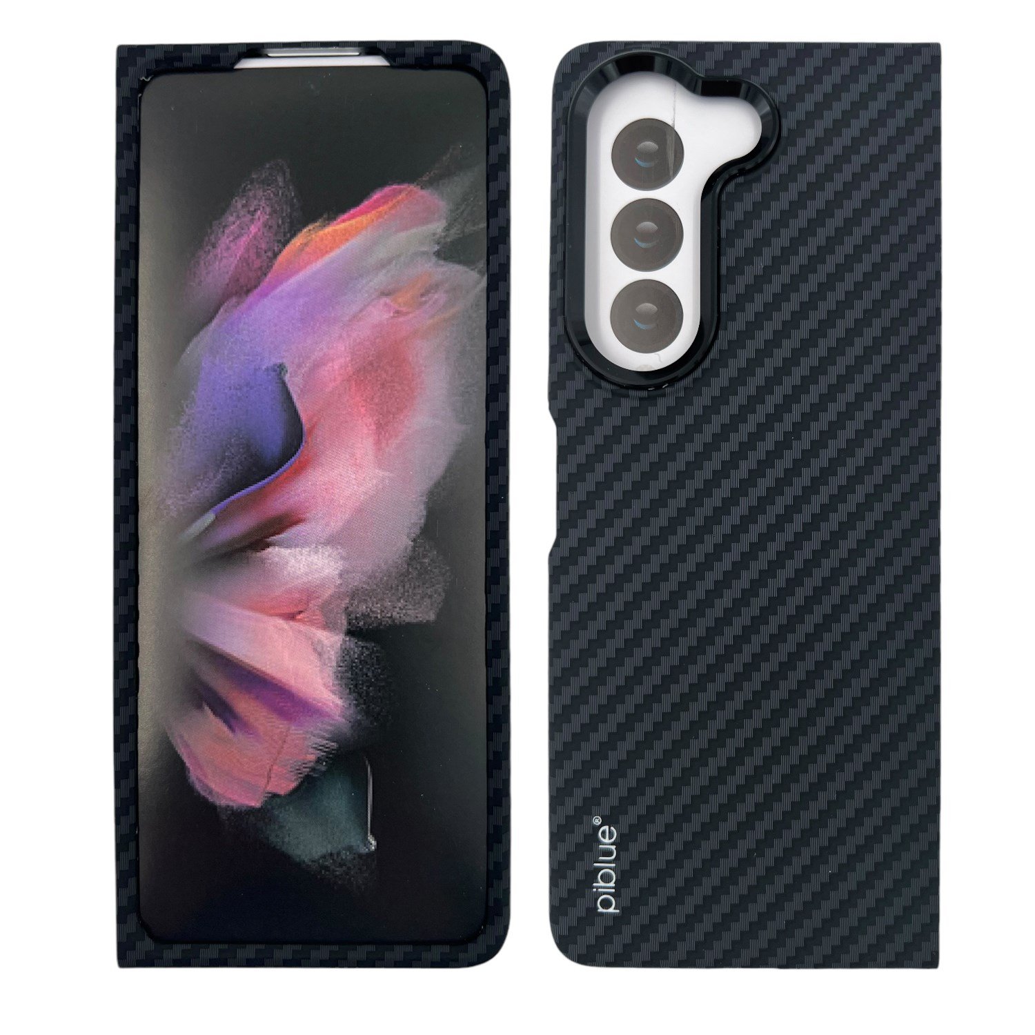 Nettech Samsung Galaxy Z Fold 5 Uyumlu Karbon Seri Arka Koruma Kılıf NT-111513