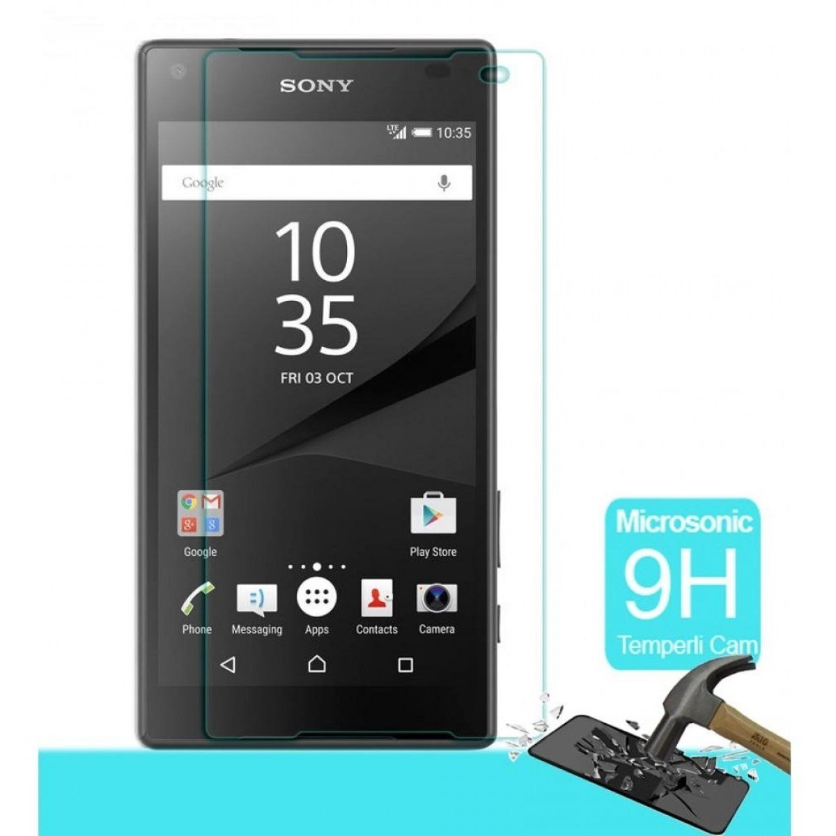 Nettech Sony Xperia Z5 Mini Uyumlu Ön Koruma Cam Ekran Koruyucu NT-6359