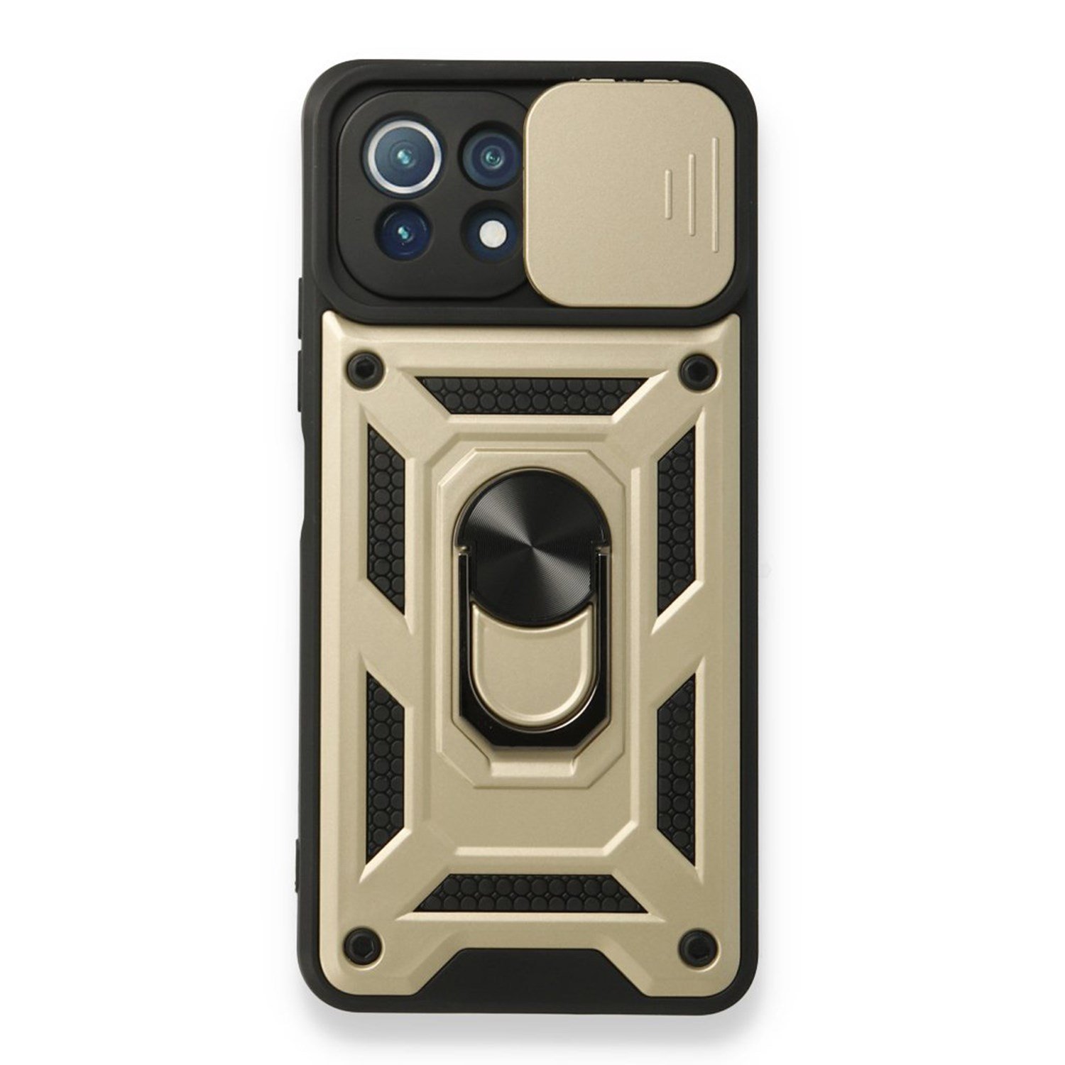 Nettech Xiaomi Mi 11 Lite Uyumlu Kızaklı Panzer Seri Arka Koruma Kılıf NT-86255