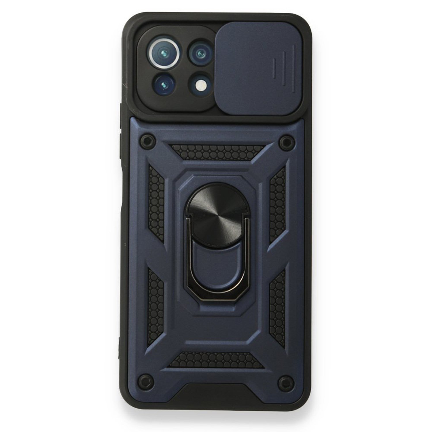 Nettech Xiaomi Mi 11 Lite Uyumlu Kızaklı Panzer Seri Arka Koruma Kılıf NT-86255