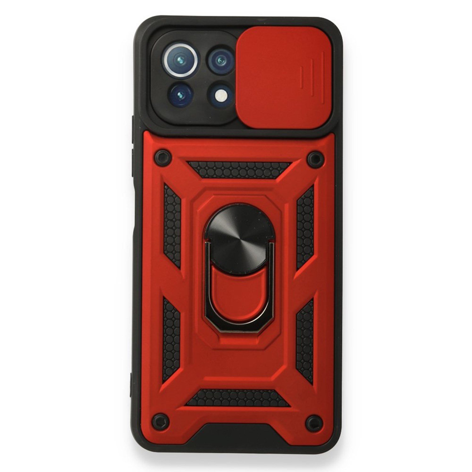 Nettech Xiaomi Mi 11 Lite Uyumlu Kızaklı Panzer Seri Arka Koruma Kılıf NT-86255