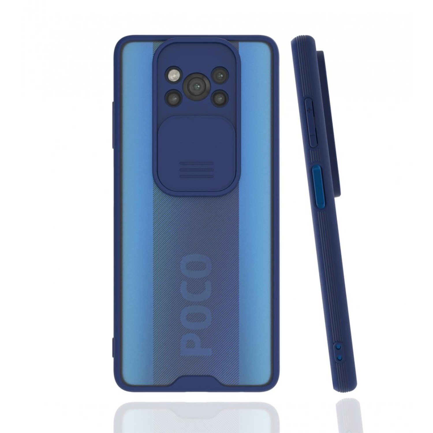 Nettech Xiaomi Poco X3 NFC Uyumlu Platin Kamera Kızaklı Arka Koruma Kılıf NT-86847