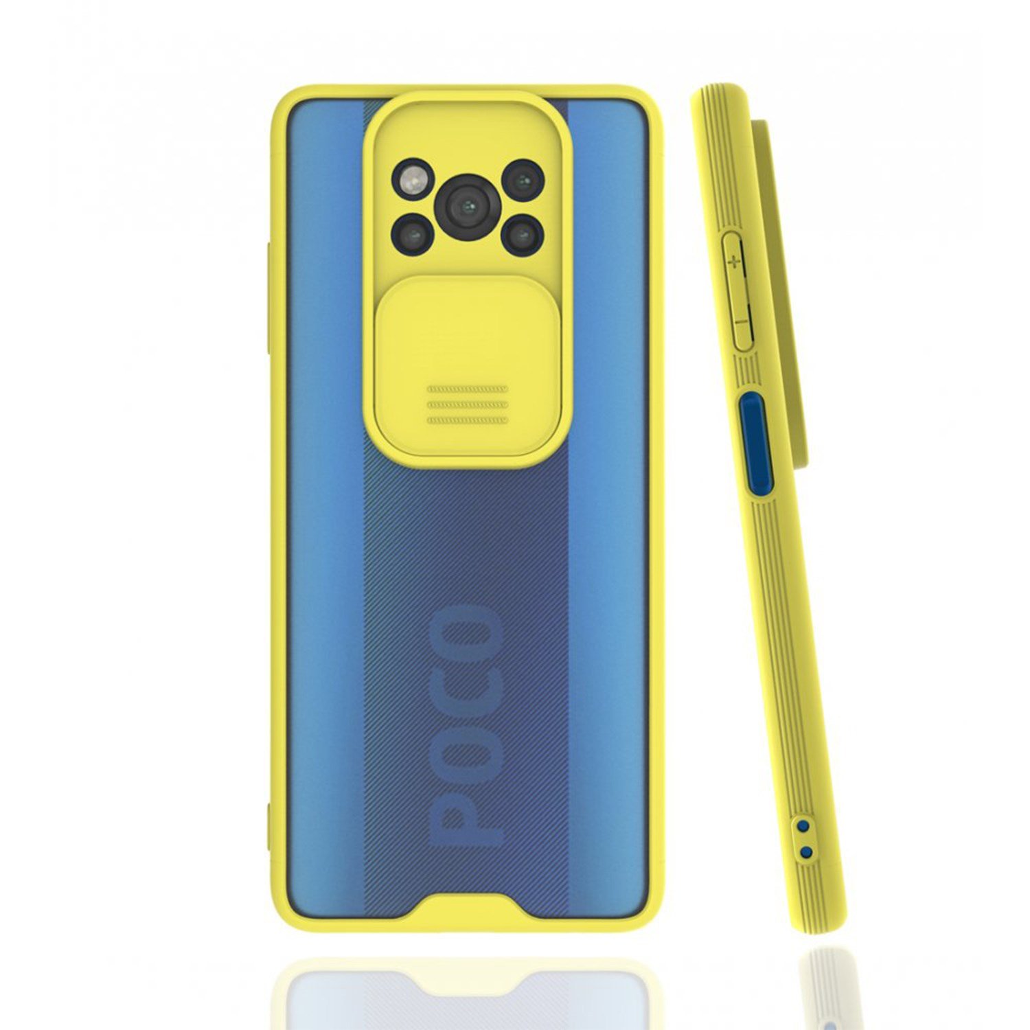 Nettech Xiaomi Poco X3 NFC Uyumlu Platin Kamera Kızaklı Arka Koruma Kılıf NT-86847