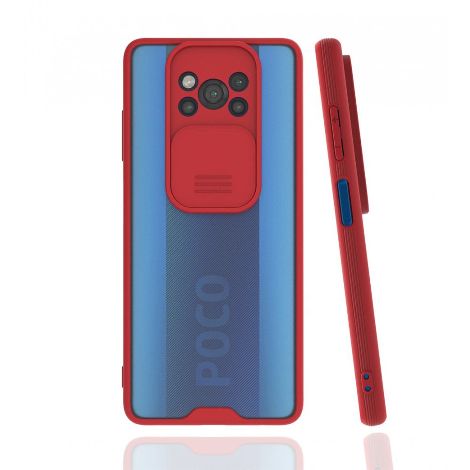 Nettech Xiaomi Poco X3 NFC Uyumlu Platin Kamera Kızaklı Arka Koruma Kılıf NT-86847