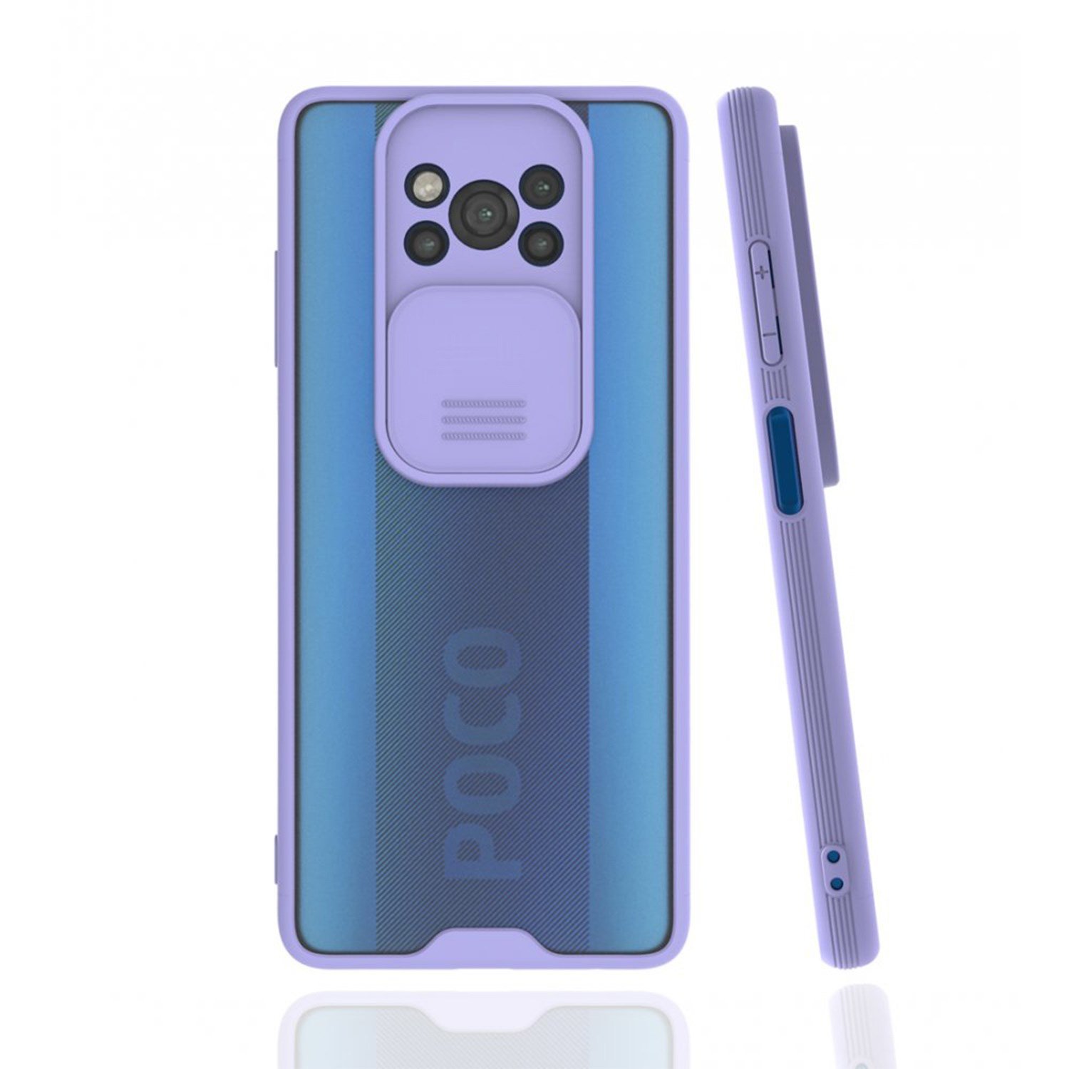 Nettech Xiaomi Poco X3 NFC Uyumlu Platin Kamera Kızaklı Arka Koruma Kılıf NT-86847