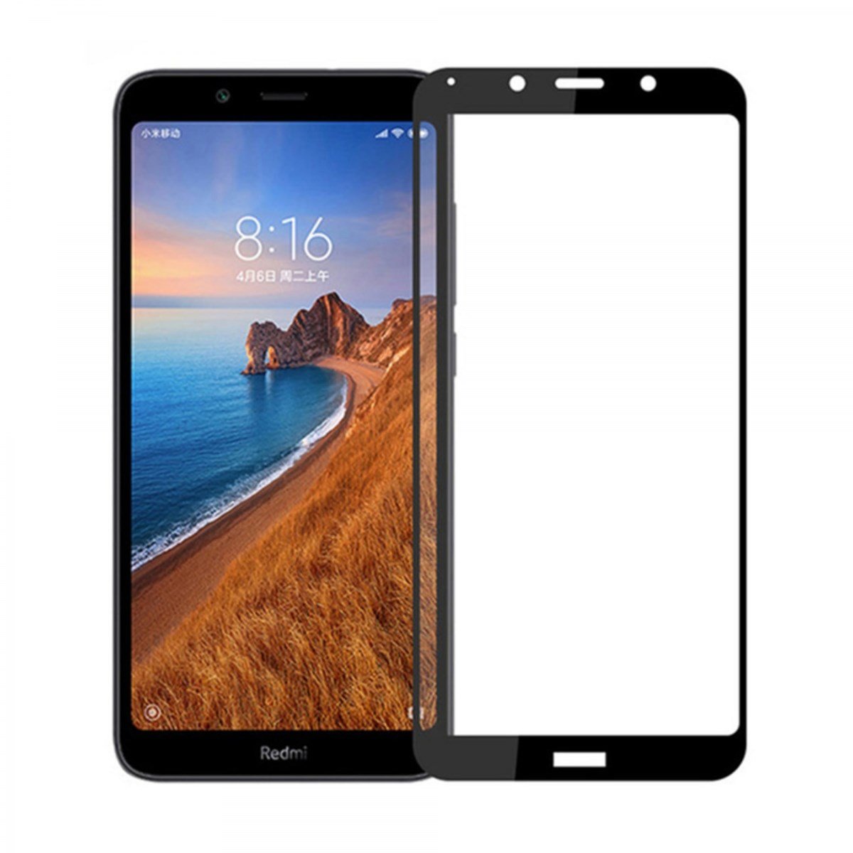 Nettech Xiaomi Redmi 7A Uyumlu 5D Glas Full Cam Koruyucu VR-19706