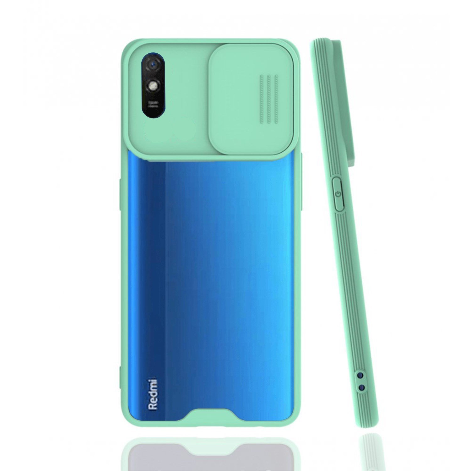 Nettech Xiaomi Redmi 9A Uyumlu Platin Kamera Kızaklı Arka Koruma Kılıf NT-86823