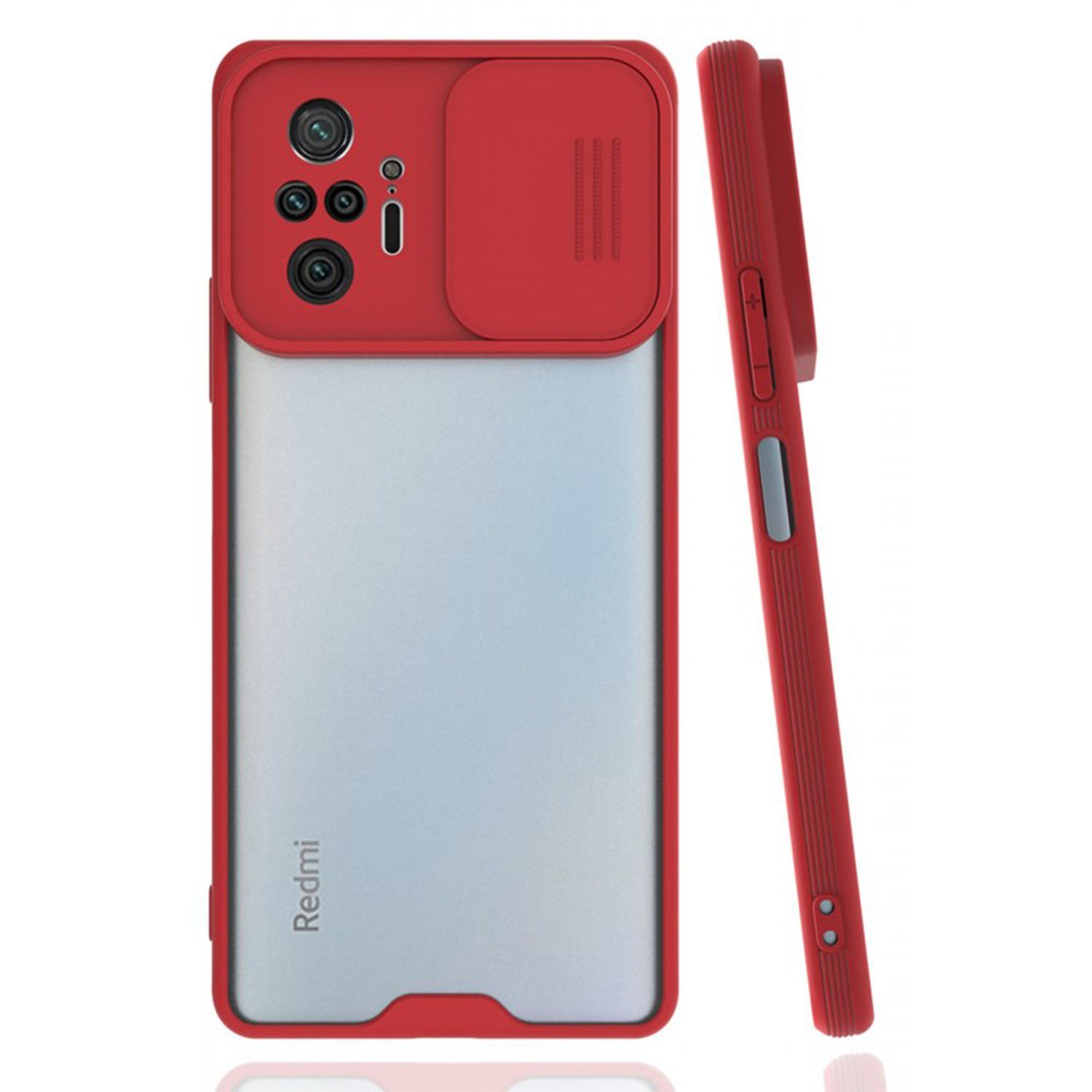 Nettech Xiaomi Redmi Note 10 Pro 4G Uyumlu Platin Kamera Kızaklı Arka Koruma Kılıf NT-86811