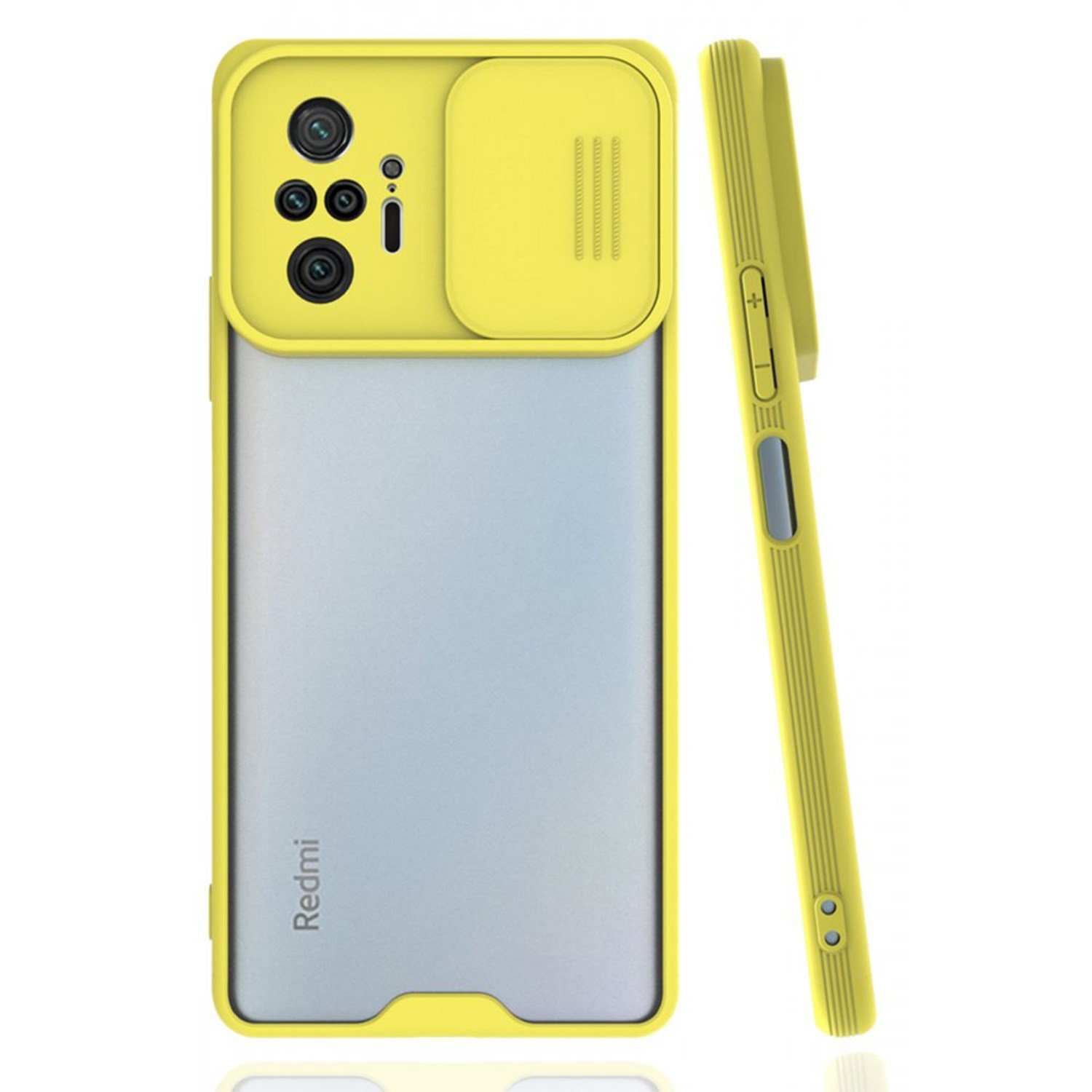 Nettech Xiaomi Redmi Note 10 Pro 4G Uyumlu Platin Kamera Kızaklı Arka Koruma Kılıf NT-86811
