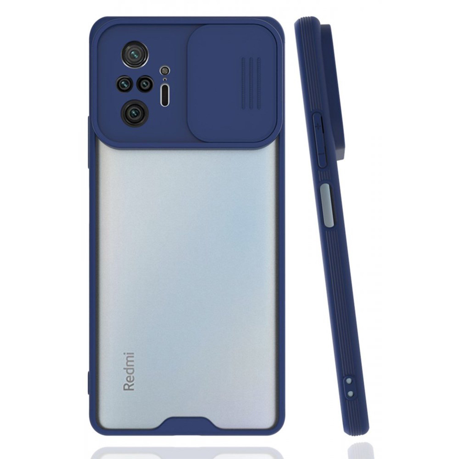 Nettech Xiaomi Redmi Note 10 Pro 4G Uyumlu Platin Kamera Kızaklı Arka Koruma Kılıf NT-86811