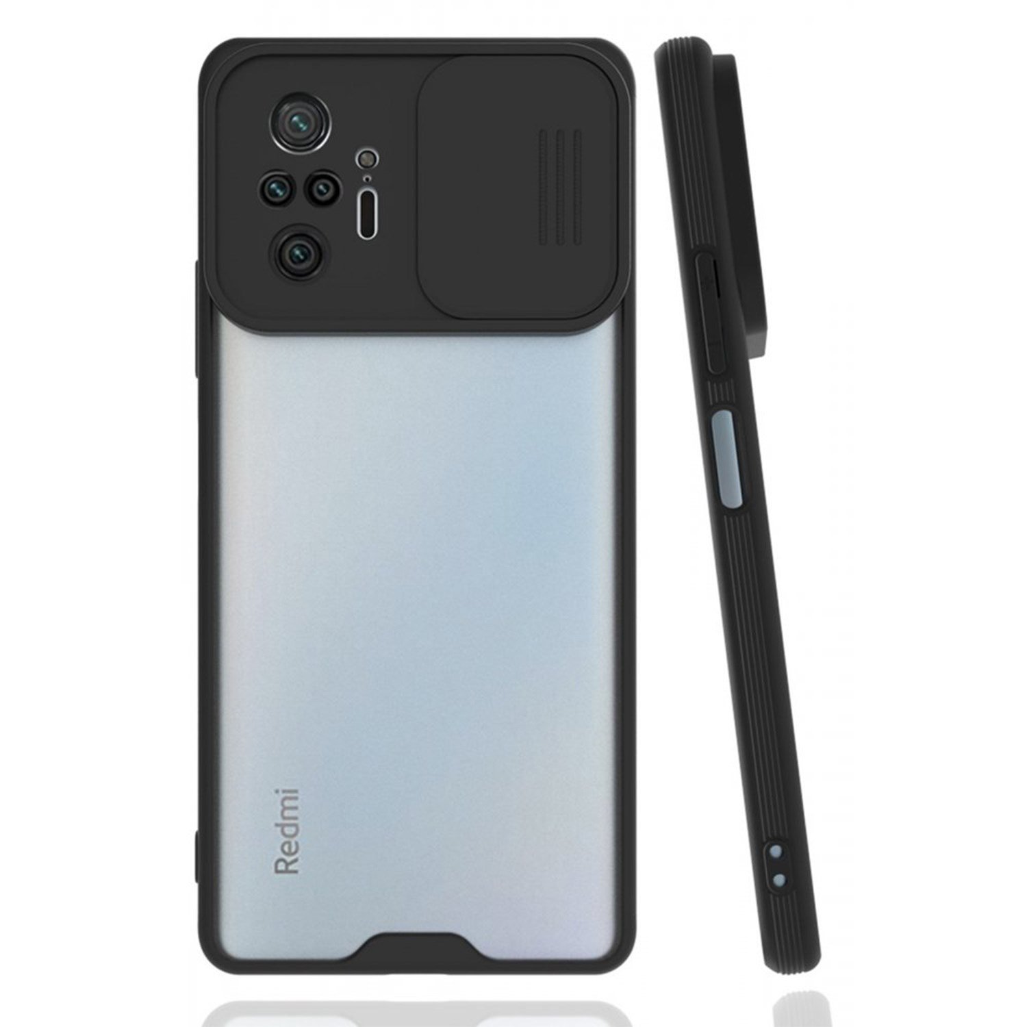 Nettech Xiaomi Redmi Note 10 Pro 4G Uyumlu Platin Kamera Kızaklı Arka Koruma Kılıf NT-86811