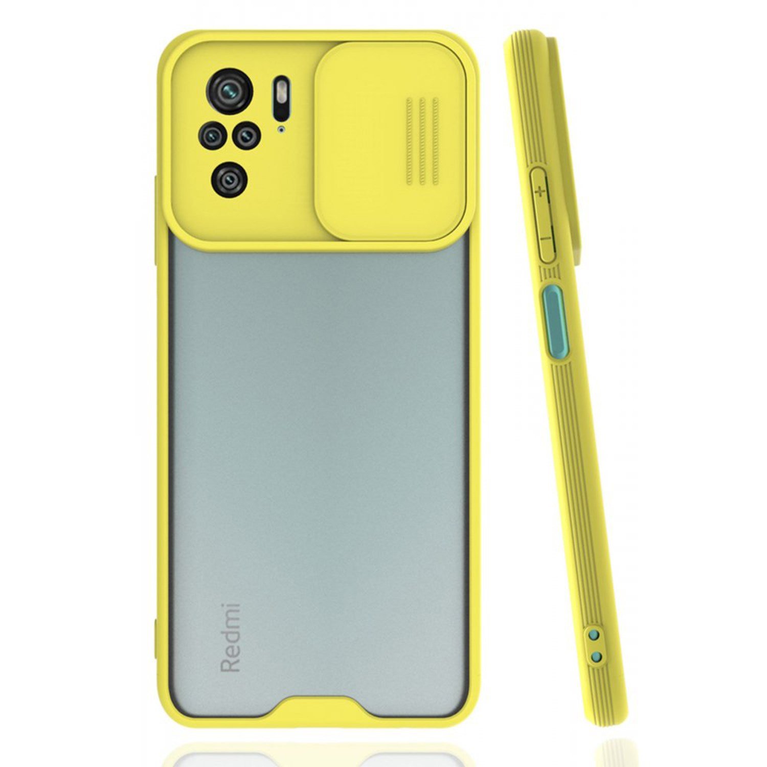 Nettech Xiaomi Redmi Note 10 Uyumlu Platin Kamera Kızaklı Arka Koruma Kılıf NT-86805