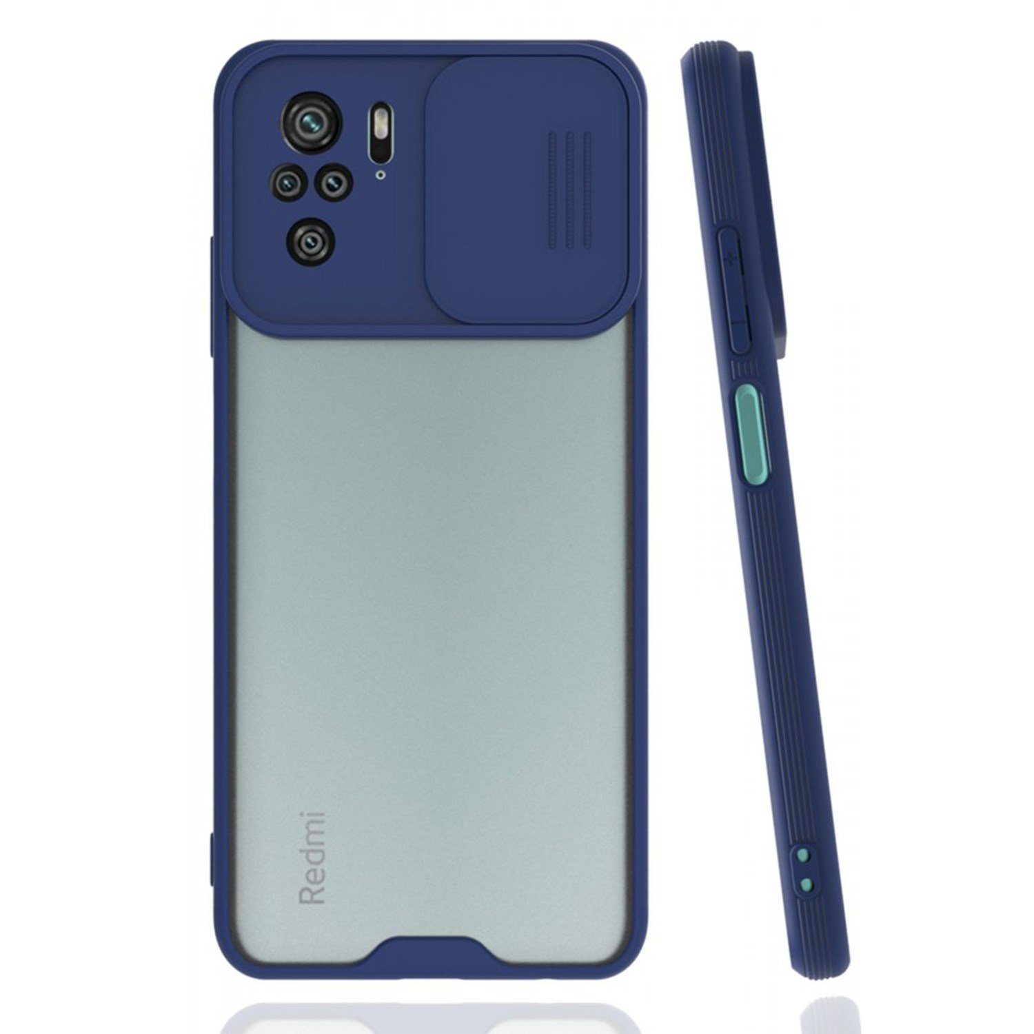 Nettech Xiaomi Redmi Note 10 Uyumlu Platin Kamera Kızaklı Arka Koruma Kılıf NT-86805