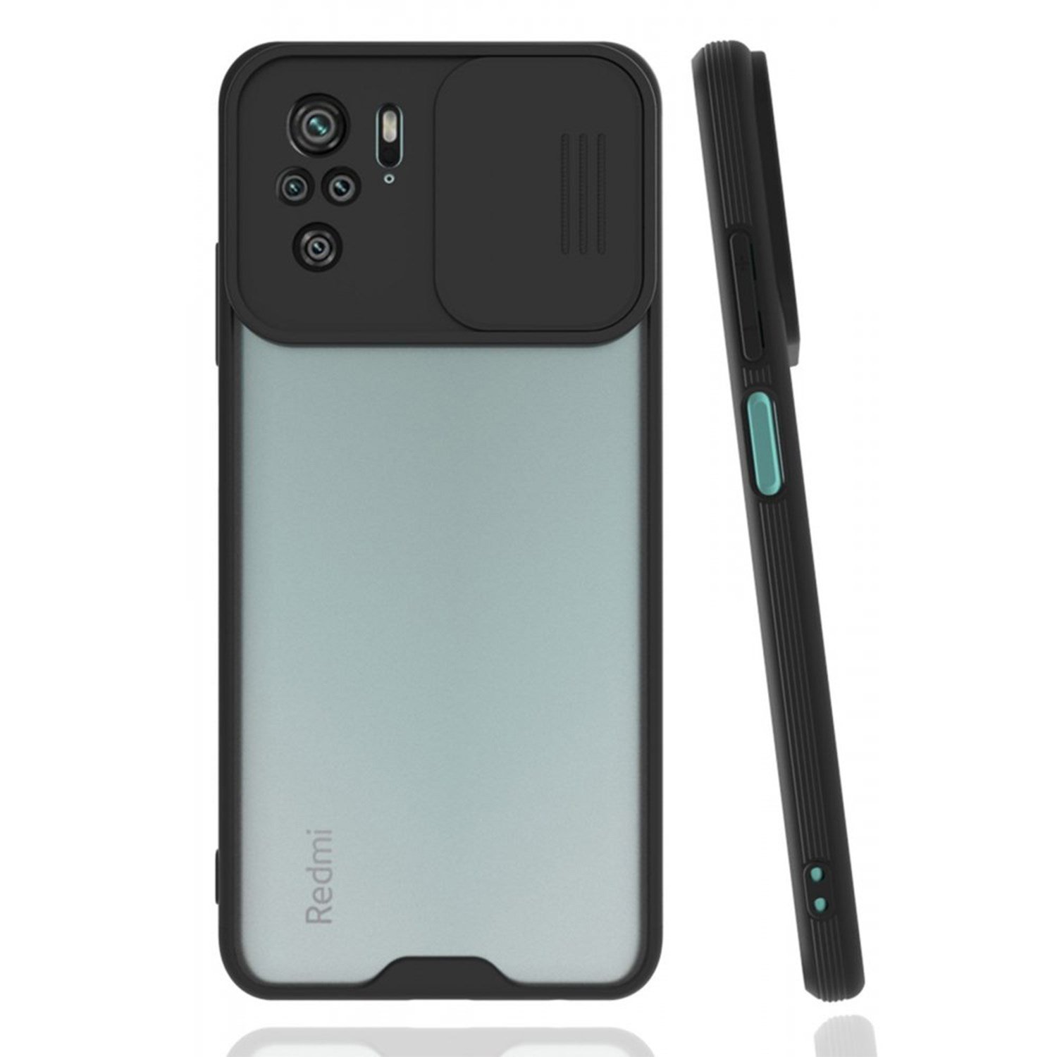Nettech Xiaomi Redmi Note 10 Uyumlu Platin Kamera Kızaklı Arka Koruma Kılıf NT-86805