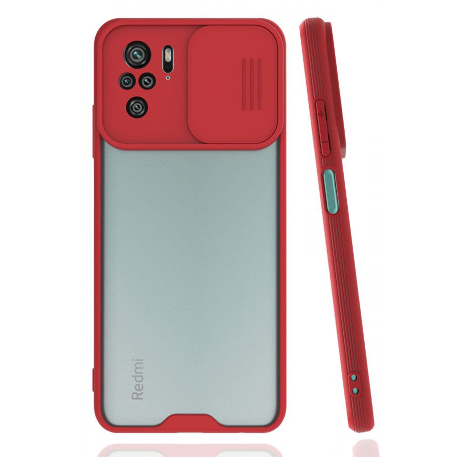 Nettech Xiaomi Redmi Note 10 Uyumlu Platin Kamera Kızaklı Arka Koruma Kılıf NT-86805