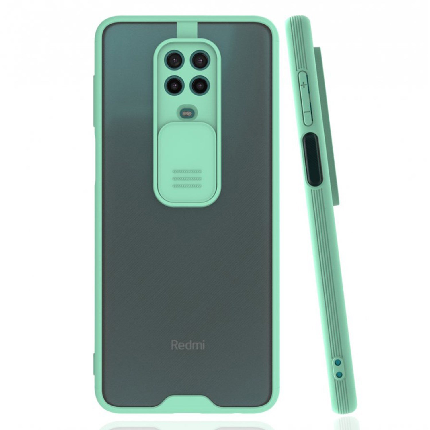 Nettech Xiaomi Redmi Note 9 Uyumlu Platin Kamera Kızaklı Arka Koruma Kılıf NT-86793