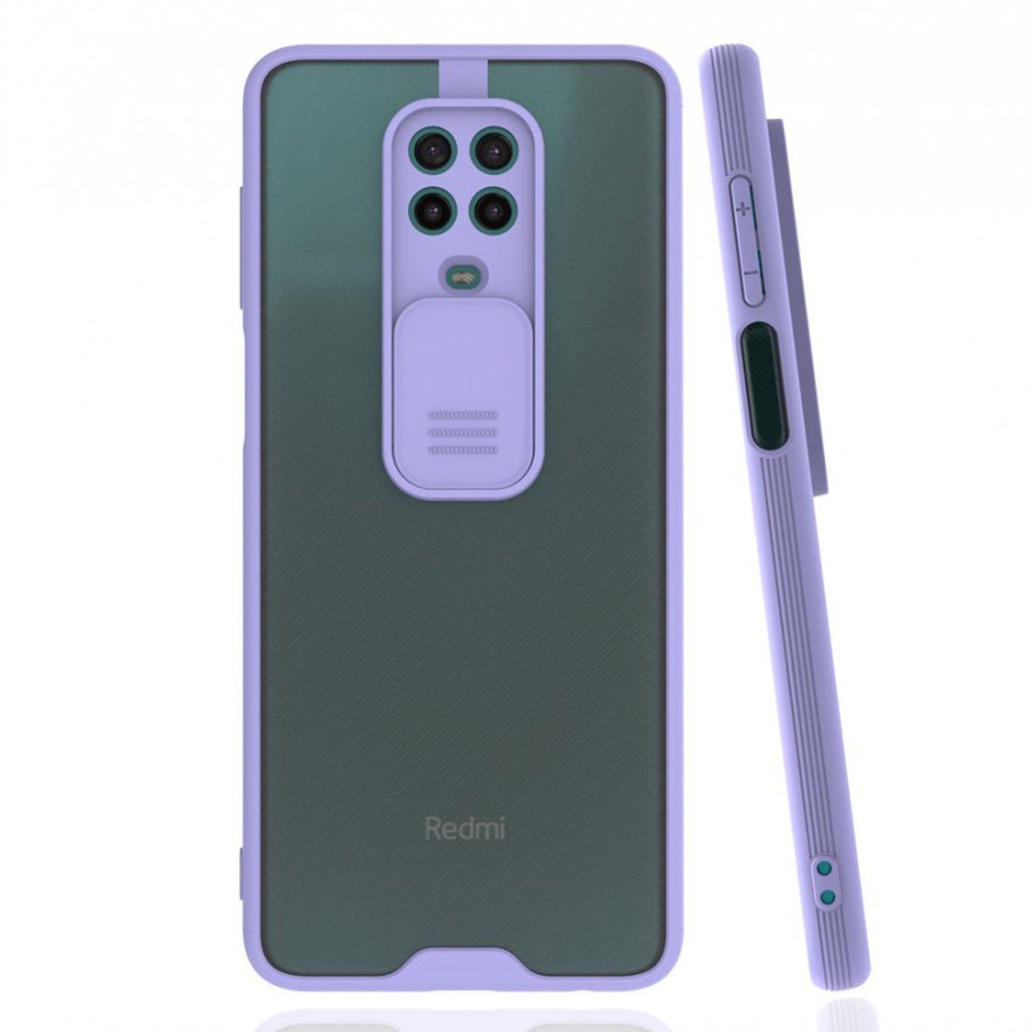 Nettech Xiaomi Redmi Note 9 Uyumlu Platin Kamera Kızaklı Arka Koruma Kılıf NT-86793