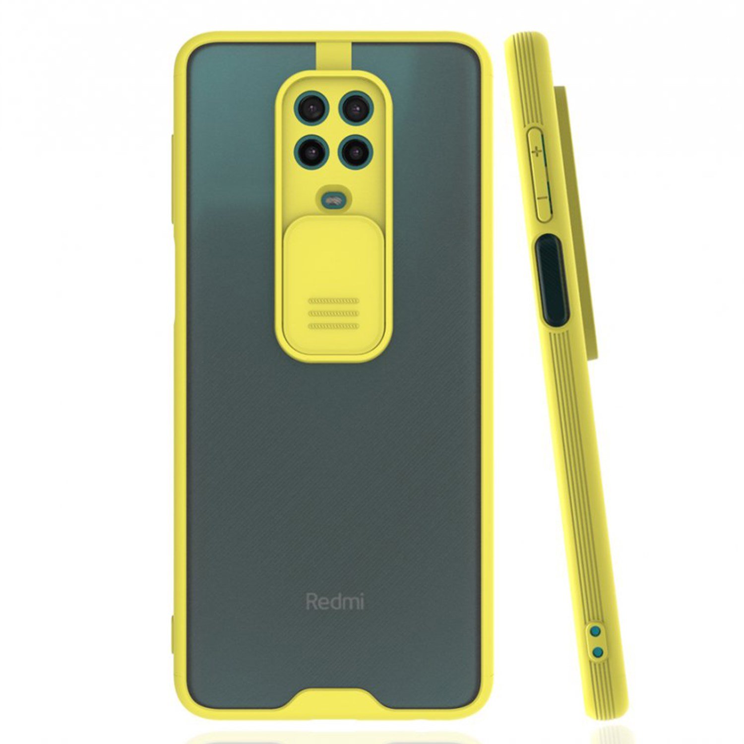 Nettech Xiaomi Redmi Note 9 Uyumlu Platin Kamera Kızaklı Arka Koruma Kılıf NT-86793