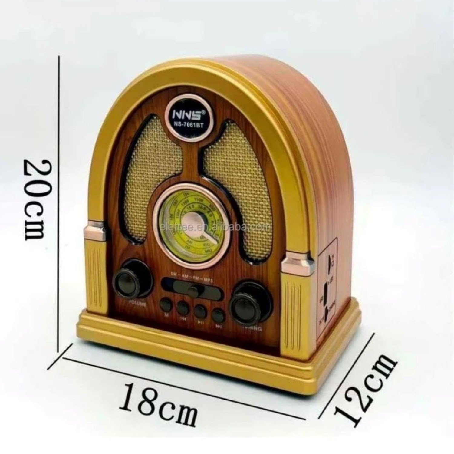 NNS NS-7061BT Nostalji Radyo Kablosuz Hoparlör - Speaker NT-118008