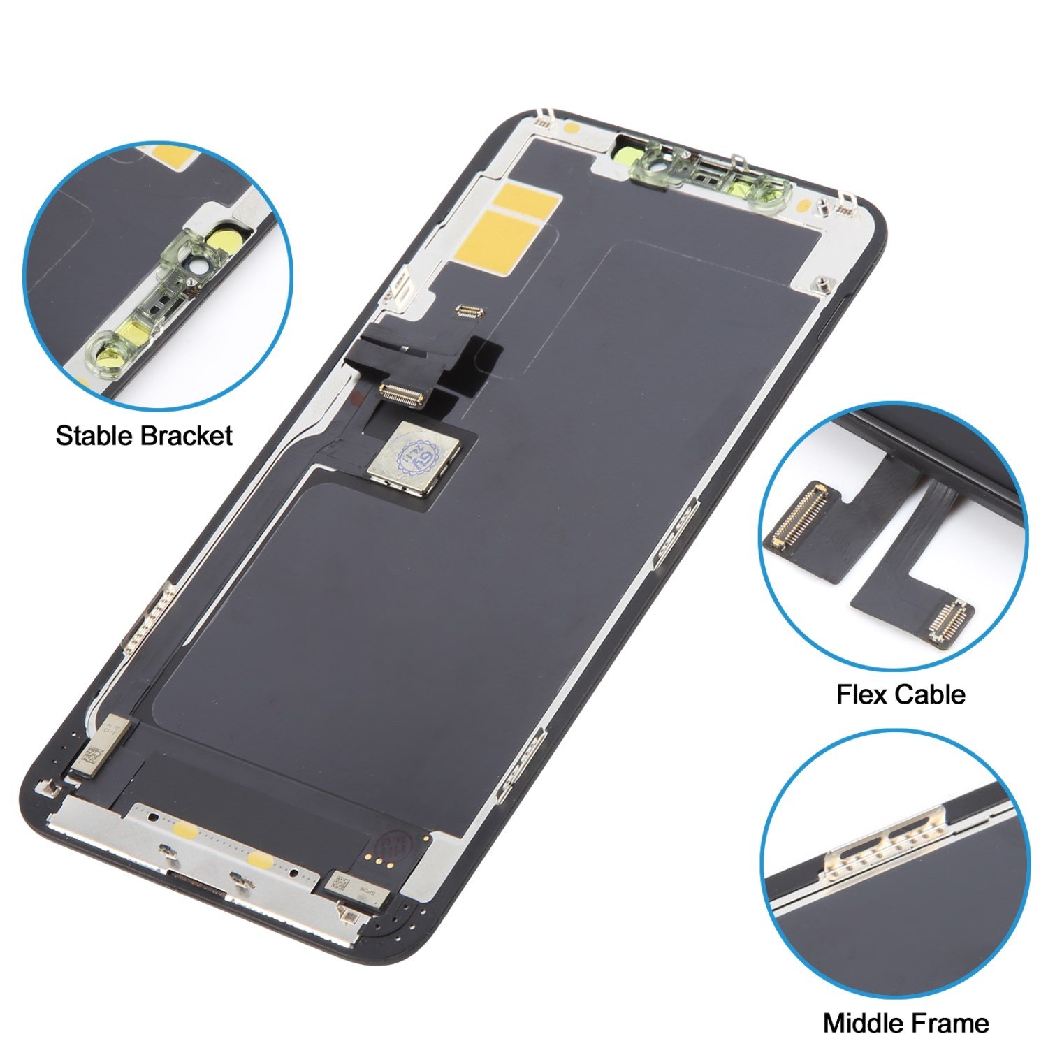 Teknonet Apple iPhone 11 Pro Max Uyumlu GX Oled Lcd+Dokunmatik+Çıtalı NT-100319