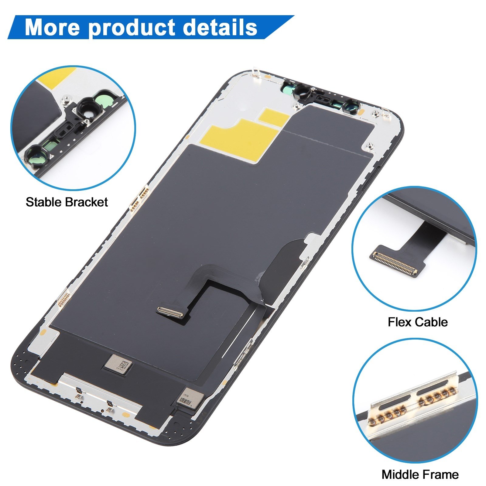 Teknonet Apple iPhone 12 Pro Max Uyumlu Diagnostics Lcd+Dokunmatik+Çıtalı NT-116403