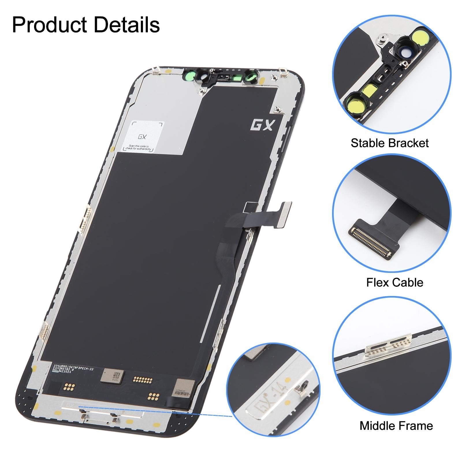 Teknonet Apple iPhone 12 Pro Max Uyumlu GX Oled Lcd+Dokunmatik NT-92594