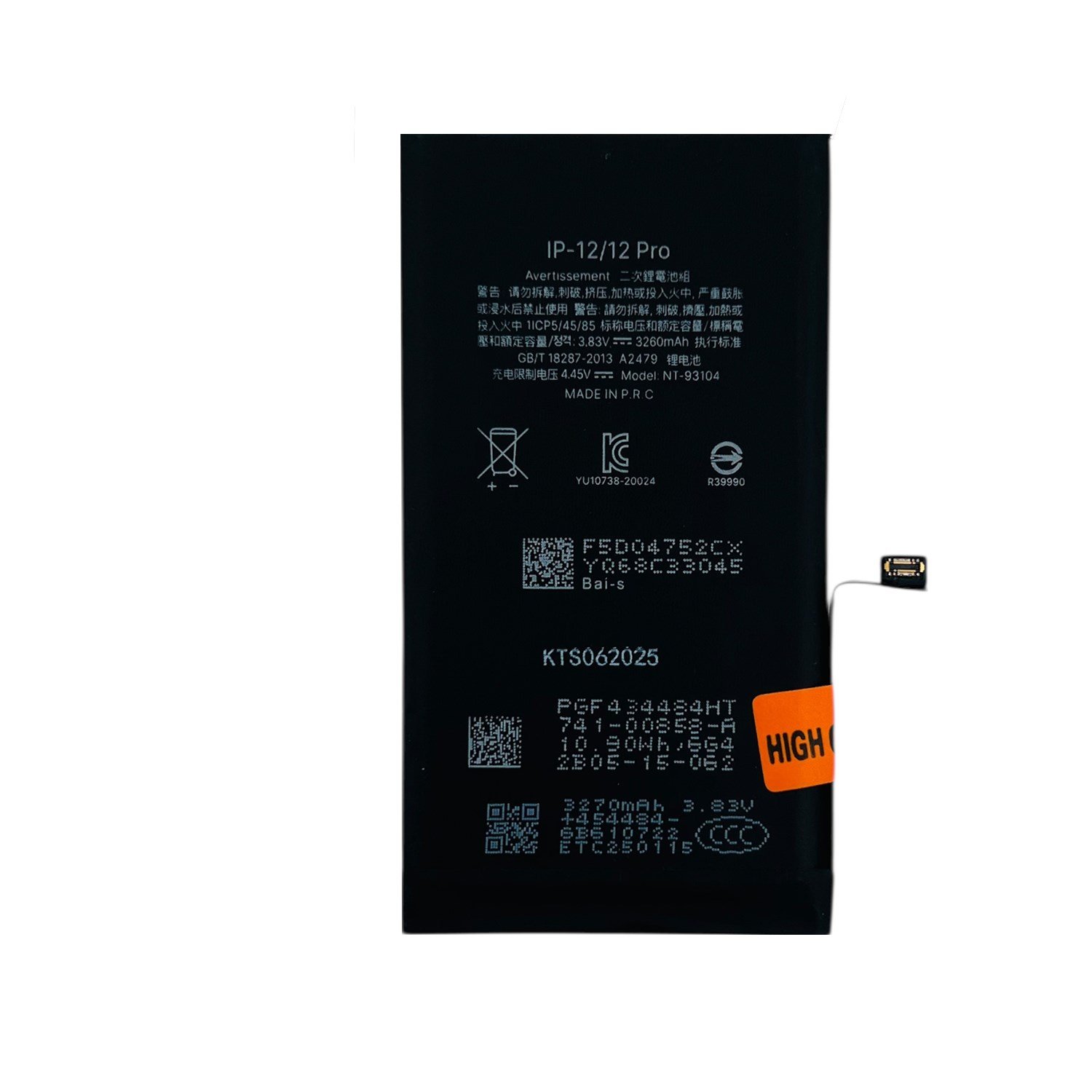 Teknonet Apple iPhone 12 Uyumlu Nettech 3000 MAh Batarya NT-93104