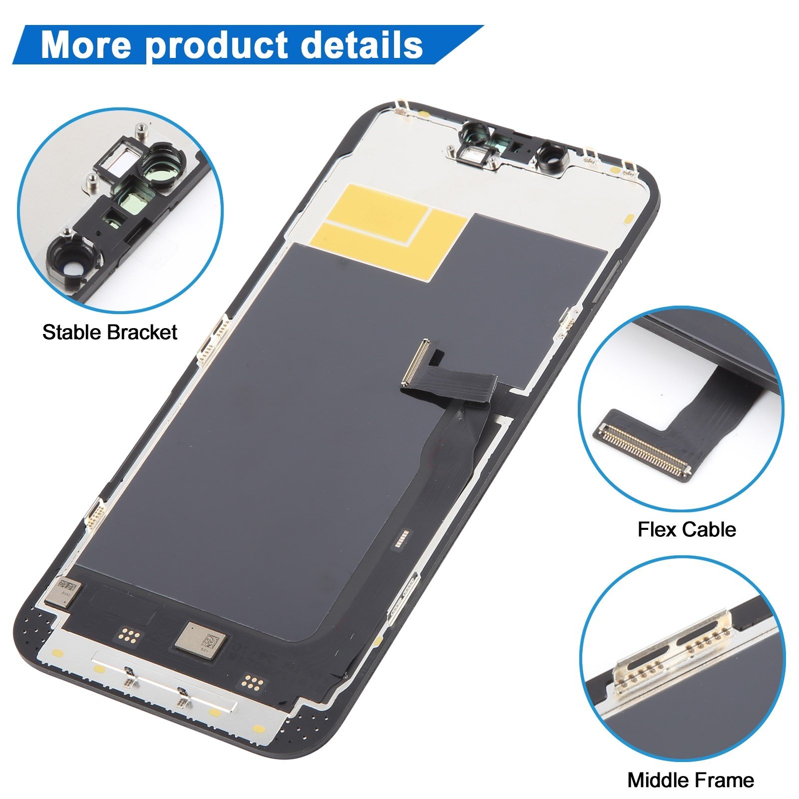 Teknonet Apple iPhone 13 Pro Max Uyumlu Diagnostics Lcd+Dokunmatik+Çıtalı NT-116406