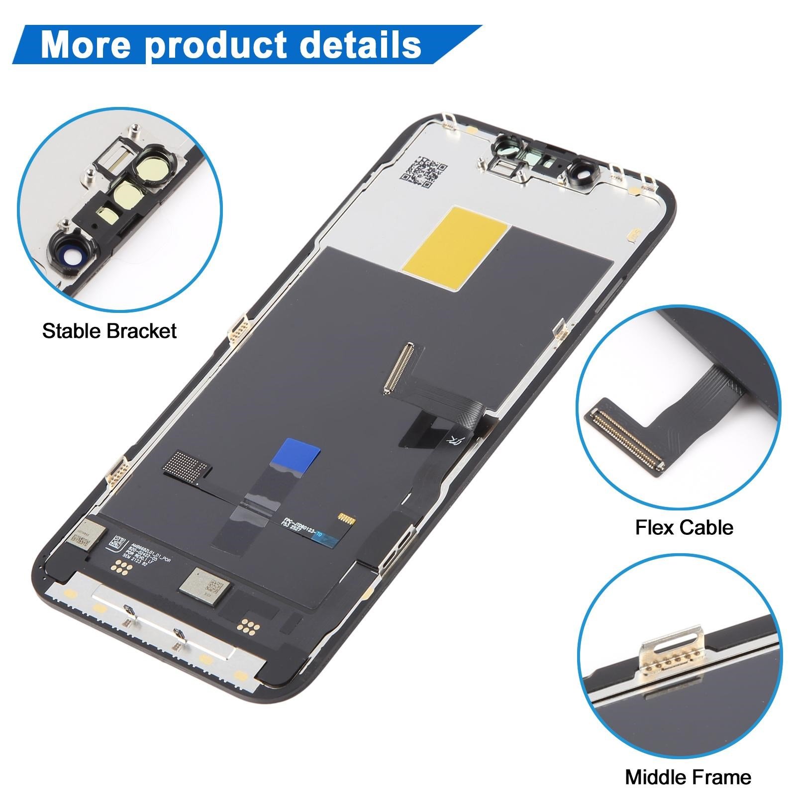 Teknonet Apple iPhone 13 Pro Uyumlu Diagnostics Lcd+Dokunmatik+Çıtalı NT-116405