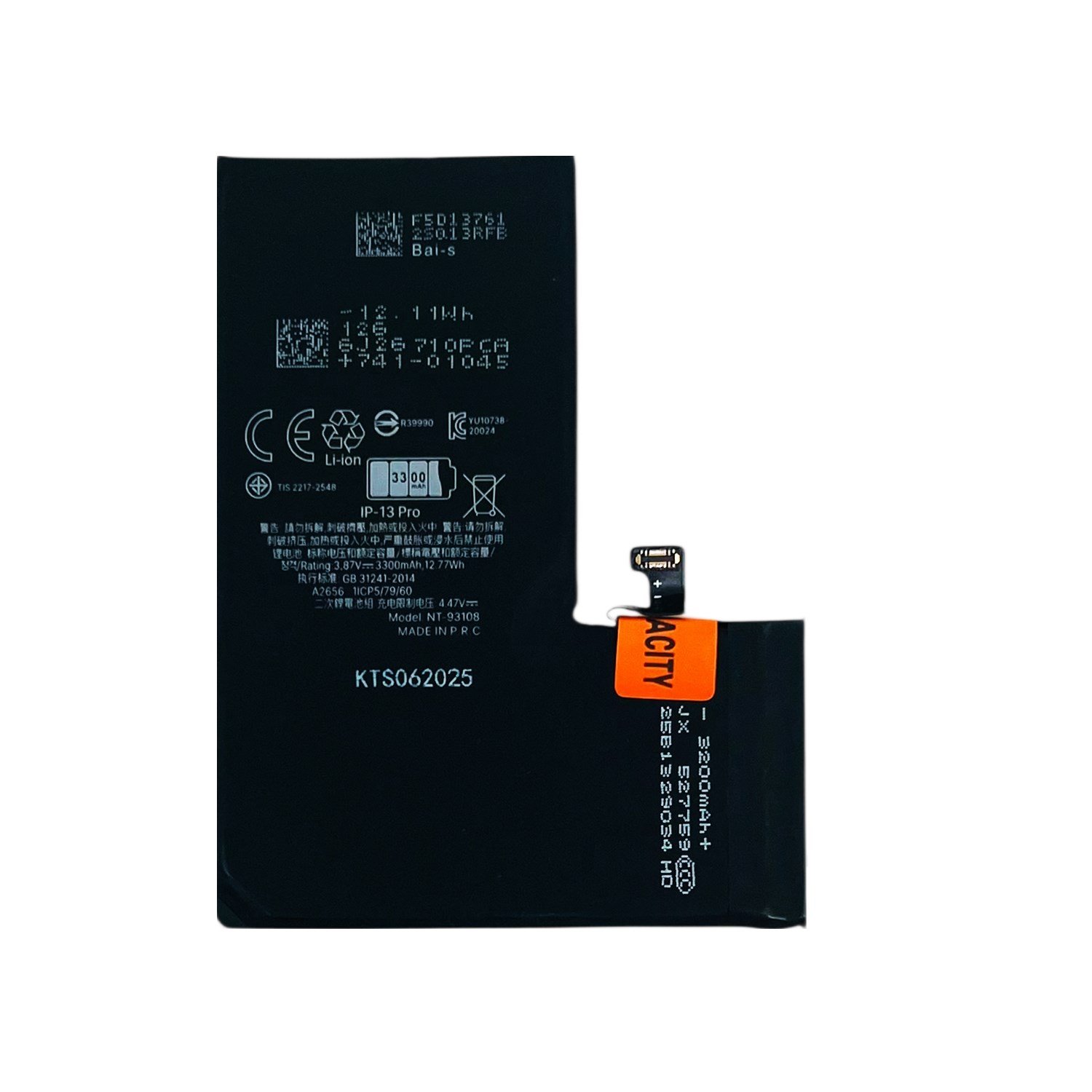 Teknonet Apple iPhone 13 Pro Uyumlu Nettech NT-93108 Batarya NT-93108