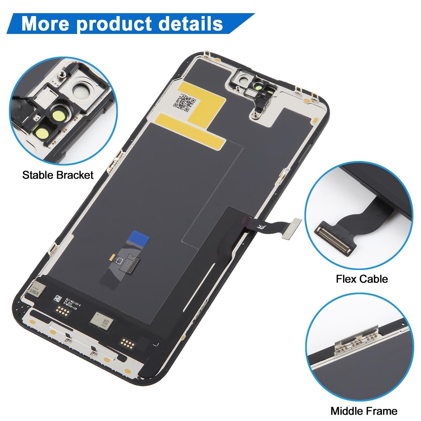 Teknonet Apple iPhone 14 Pro Max Uyumlu Diagnostics Lcd+Dokunmatik+Çıtalı NT-116409