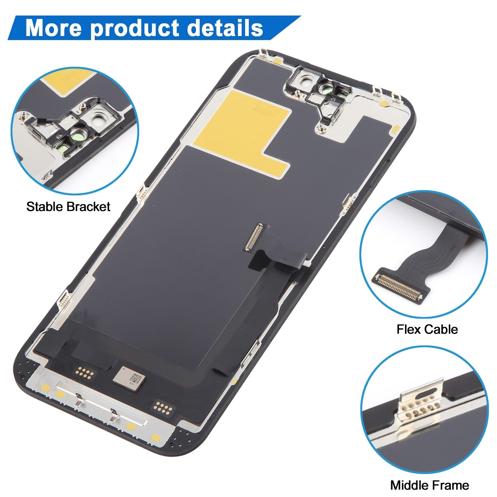 Teknonet Apple iPhone 14 Pro Uyumlu Diagnostics Lcd+Dokunmatik+Çıtalı NT-116408