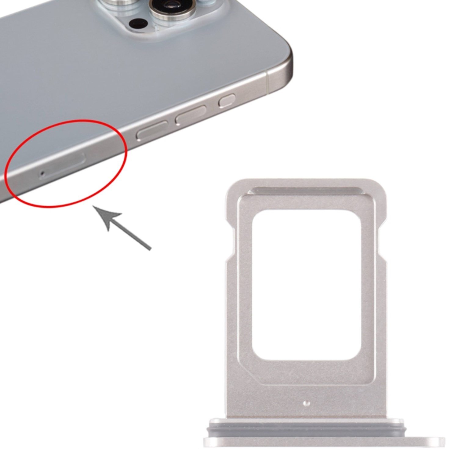 Teknonet Apple iPhone 15 Pro Max Uyumlu Sim Metali NT-108277