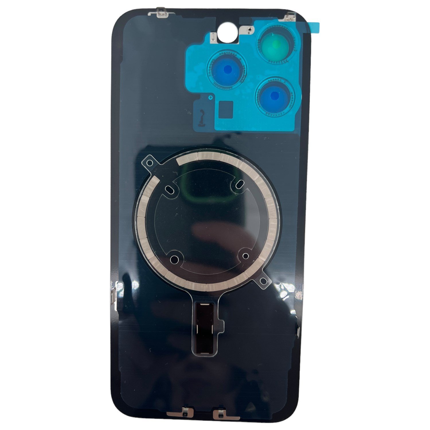 Teknonet Apple iPhone 15 Pro Max Uyumlu Kamera Camlı Batarya Kapağı + Magsafe Flex NT-110204