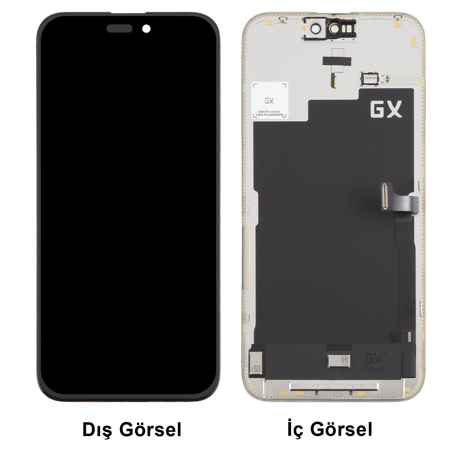 Teknonet Apple iPhone 15 Pro Max Uyumlu GX Oled Lcd+Dokunmatik+Çıtalı NT-110191