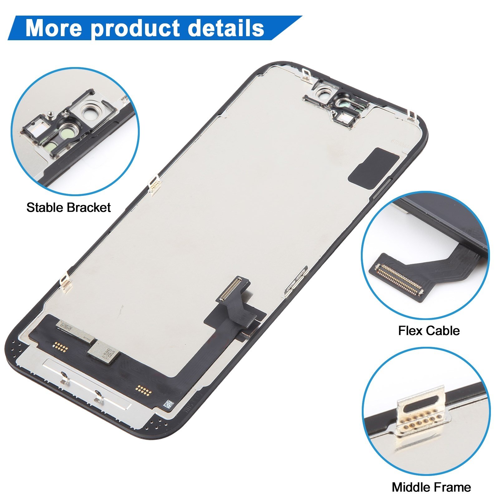 Teknonet Apple iPhone 15 Uyumlu Diagnostics Lcd+Dokunmatik+Çıtalı NT-116410