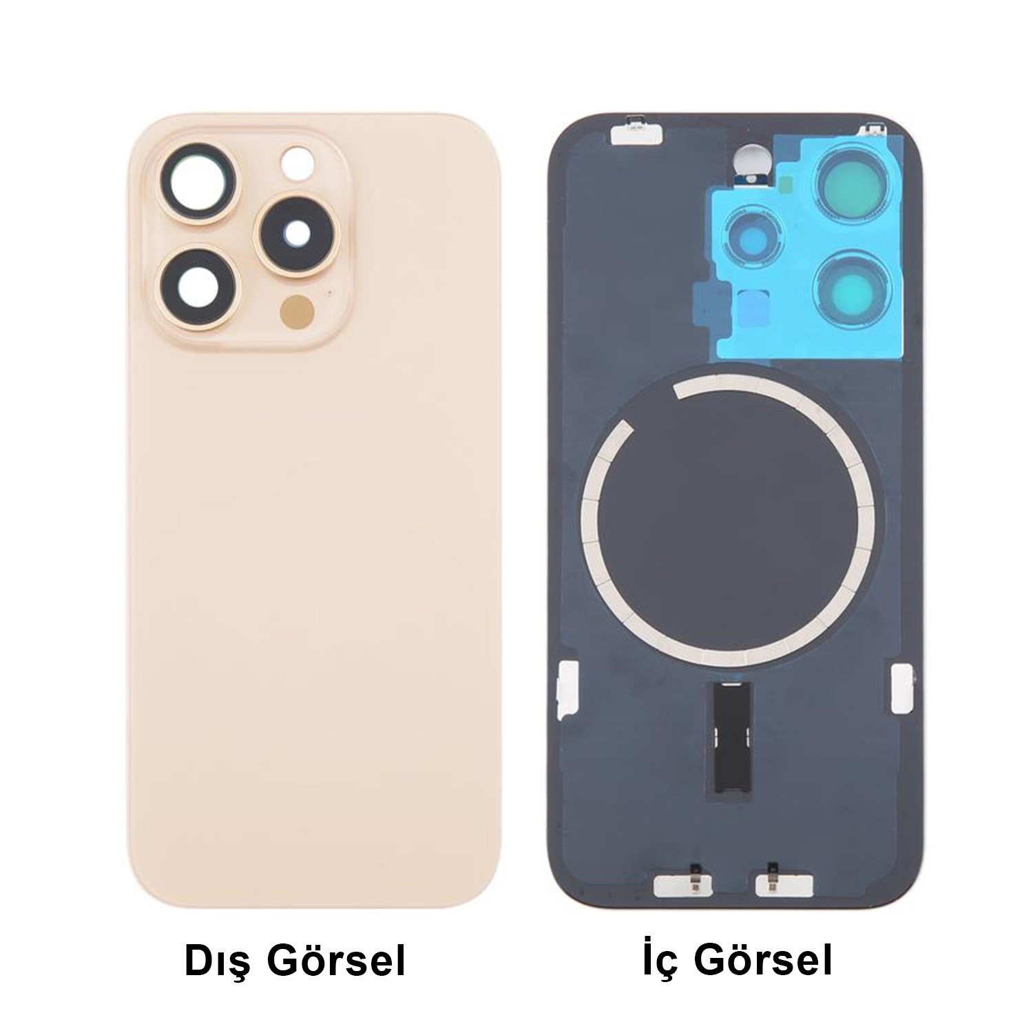 Teknonet Apple iPhone 16 Pro Max Uyumlu Kamera Camlı Batarya Kapağı + Magsafe Flex NT-112860