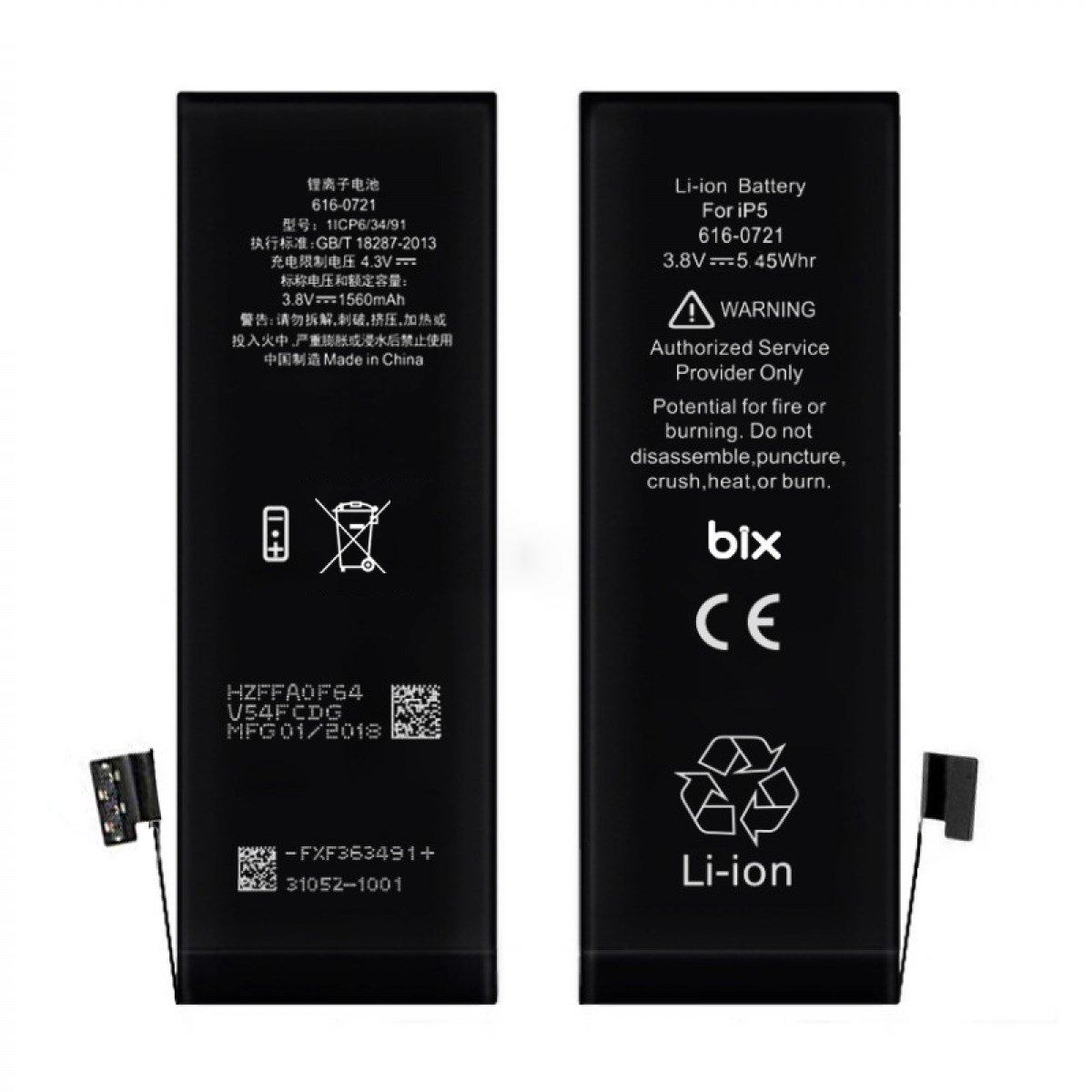 Teknonet Apple iPhone 5 Uyumlu Nettech 616-0721 1560 MAh Batarya VR-10307