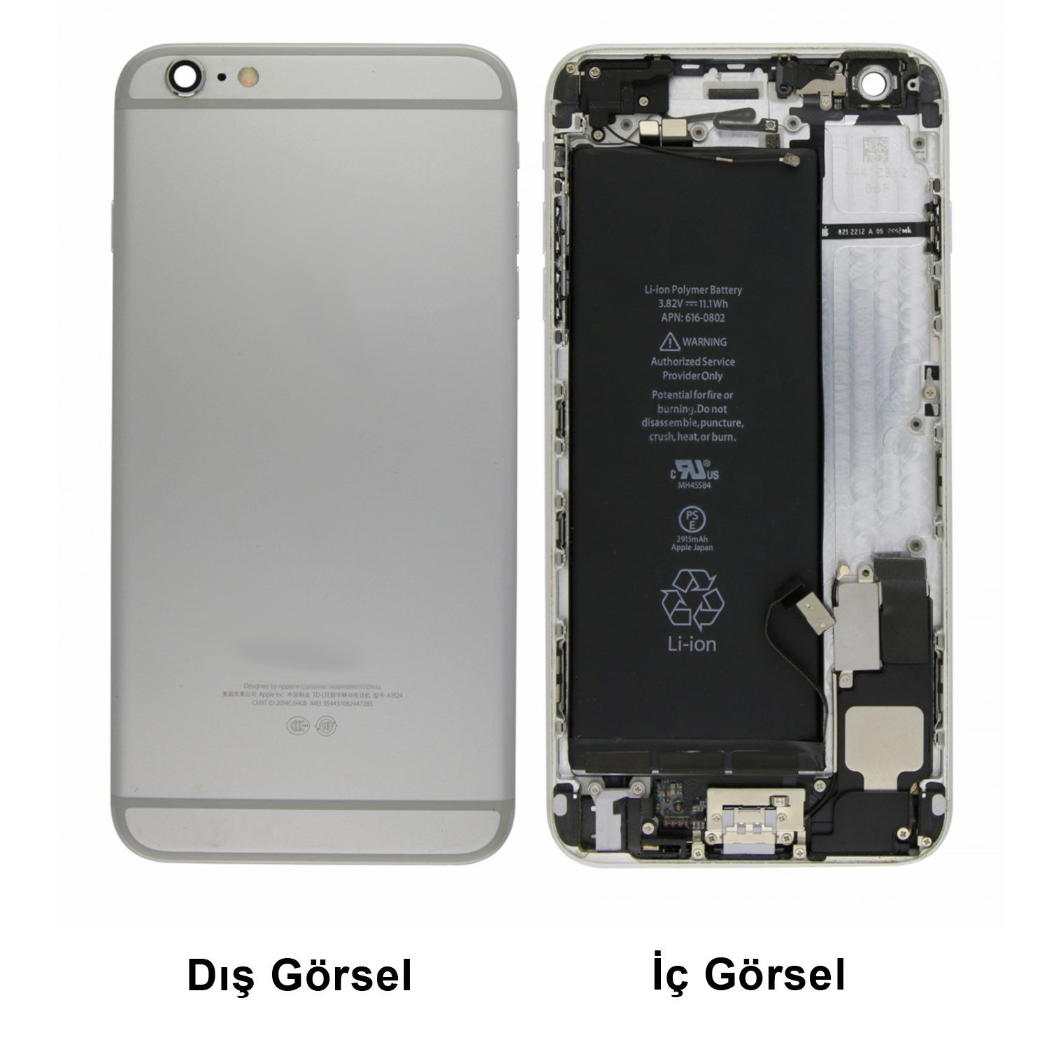 Teknonet Apple iPhone 6 Plus Uyumlu Batarya Kapaklı Dolu Kasa VR-18015