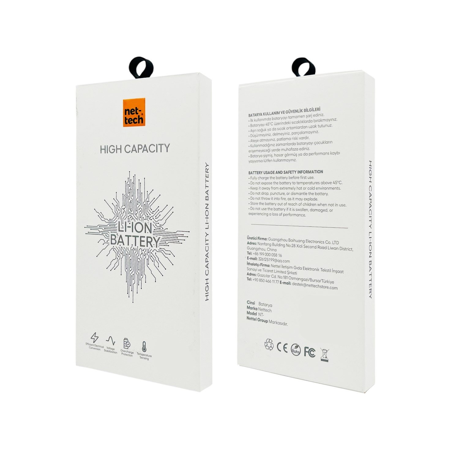 Teknonet Apple iPhone X Uyumlu Nettech NT-2010 3150 mAh Batarya NT-82530