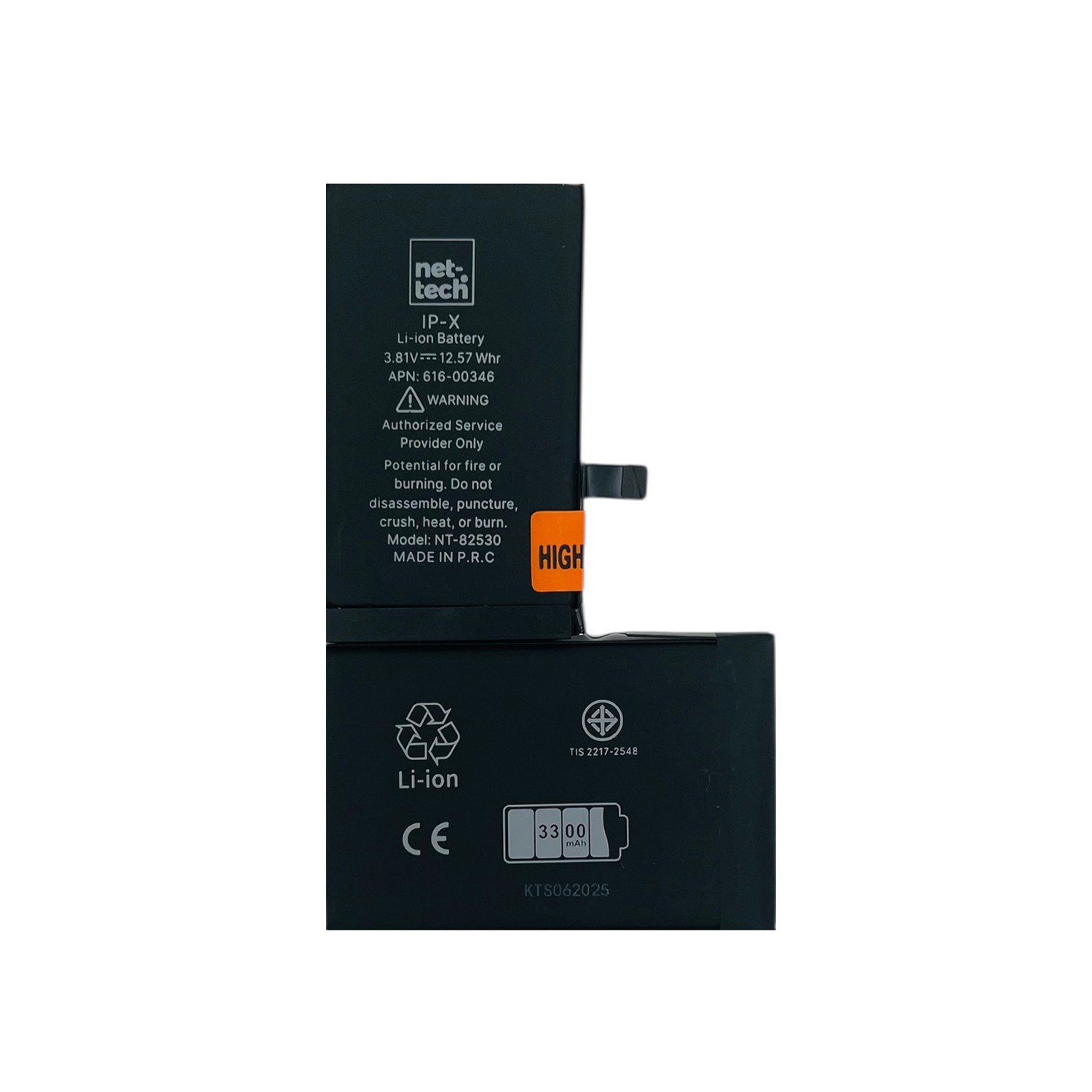 Teknonet Apple iPhone X Uyumlu Nettech NT-2010 3150 mAh Batarya NT-82530
