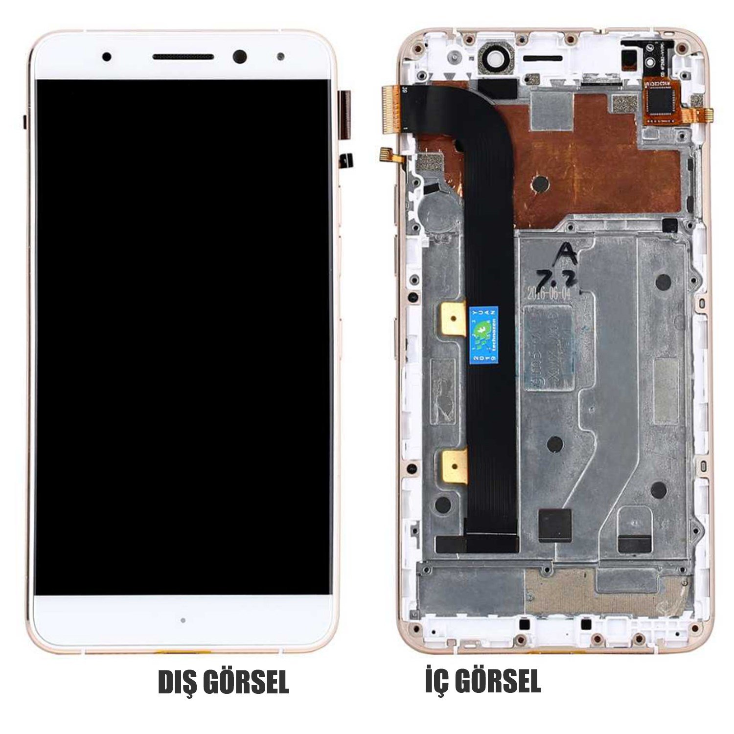 Teknonet General Mobile GM5 Plus Uyumlu Org Lcd+Dokunmatik+Çıtalı VR-9634