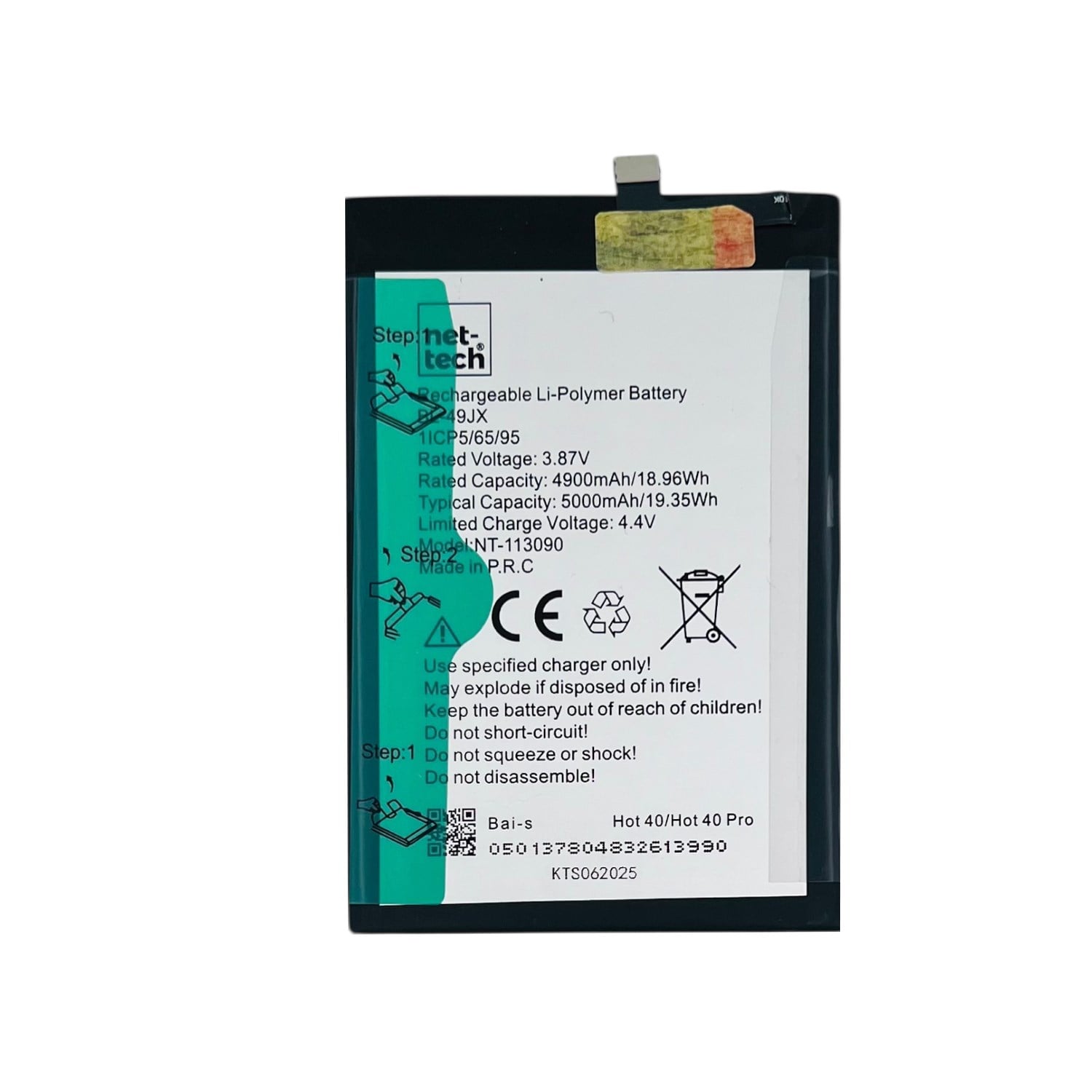 Teknonet İnfinix Smart 7 Uyumlu Nettech BL-58CX 5000 MAh Batarya NT-113079