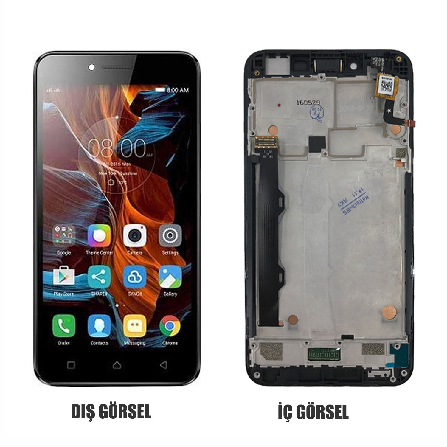 Teknonet Lenovo Vibe K5 Plus Uyumlu Org Lcd+Dokunmatik+Çıtalı VR-18752