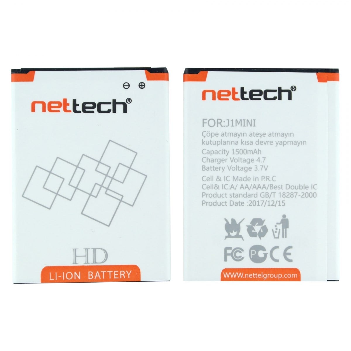 Teknonet Samsung Galaxy J105 J1 Mini Uyumlu Nettech NT-21451 1500 MAh Batarya NT-21451