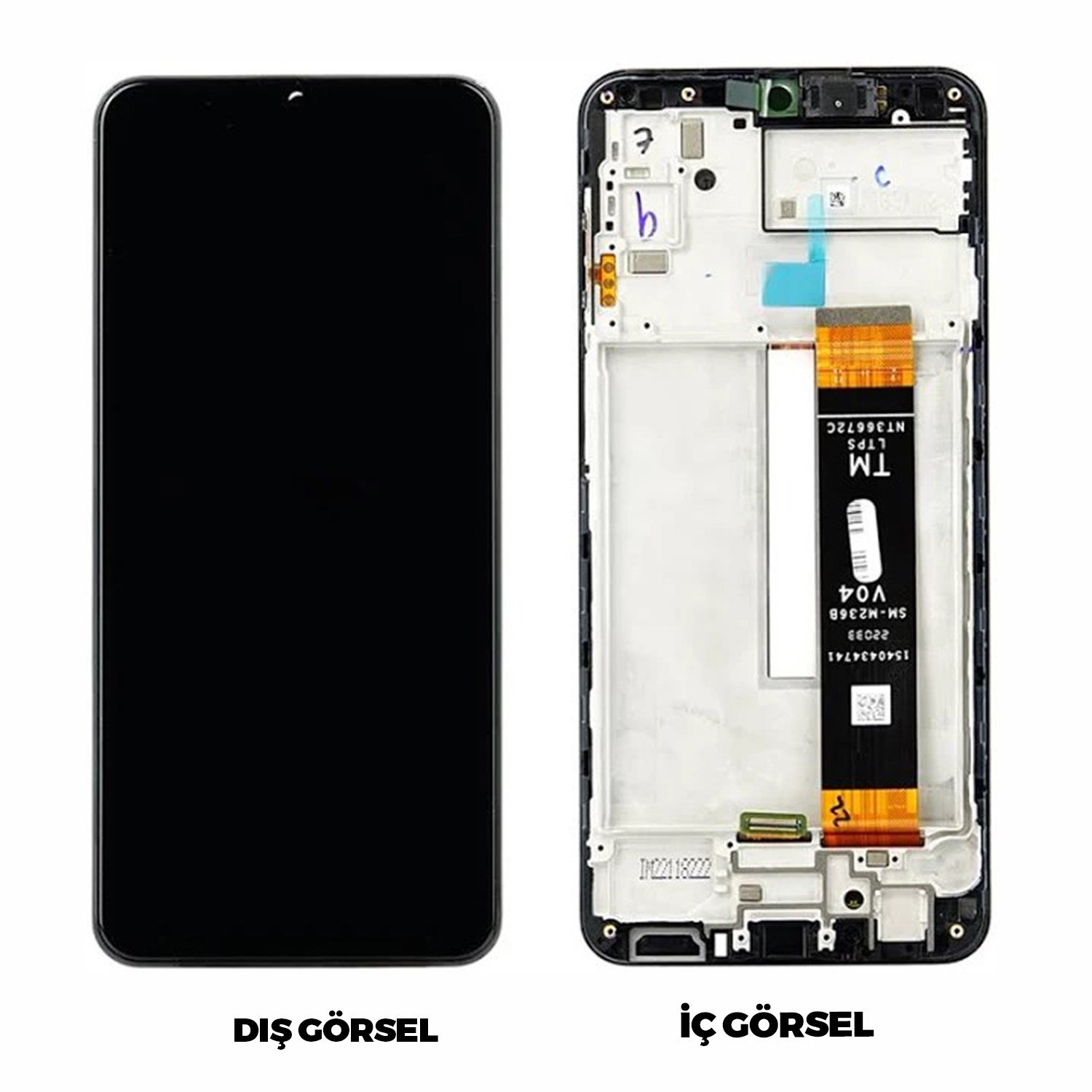 Teknonet Samsung Galaxy M23 5G Uyumlu Org Lcd+Dokunmatik+Çıtalı NT-98602