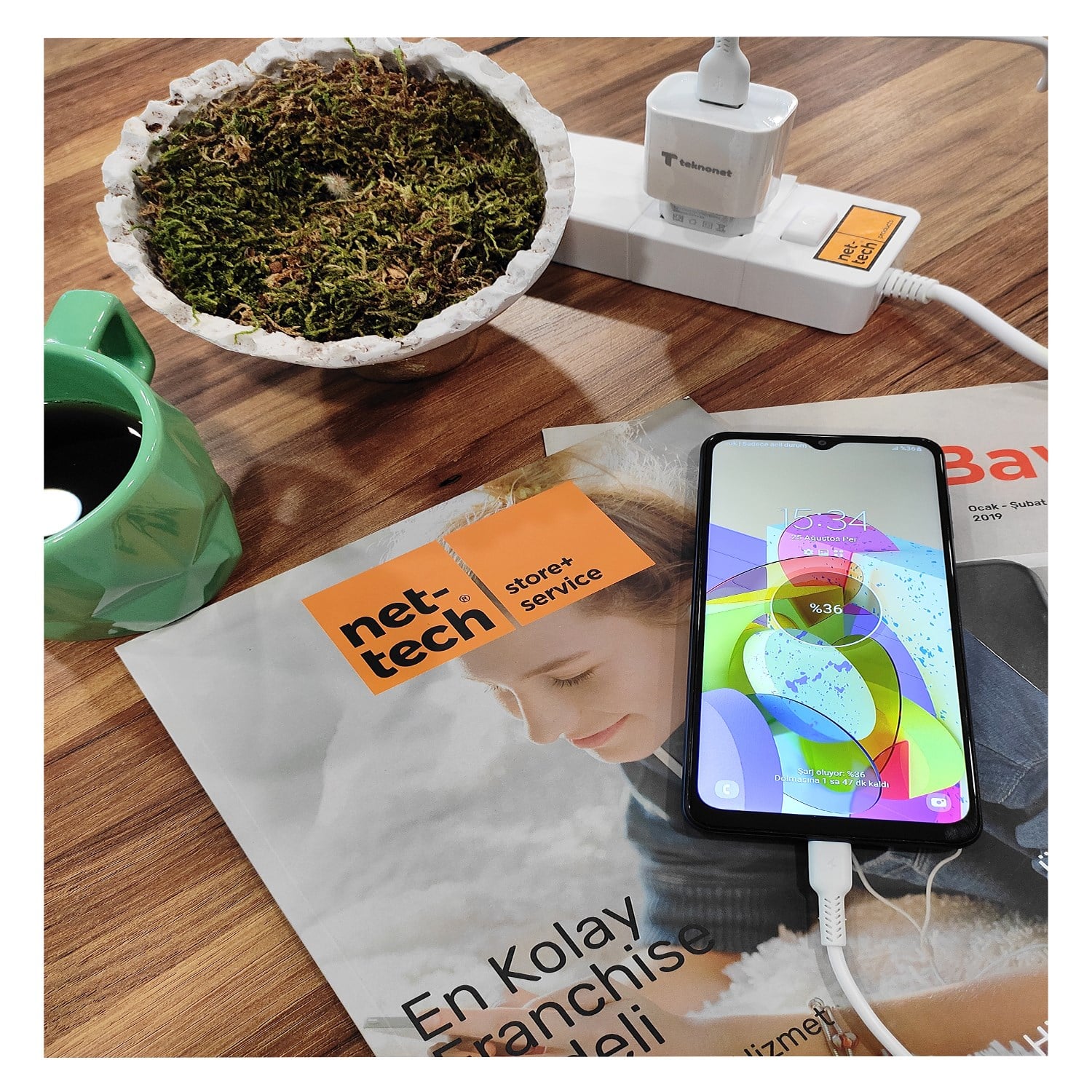 Teknonet TN-HCH07 18W 3000 mAh Type-C Kablo + Şarj Aleti NT-92563