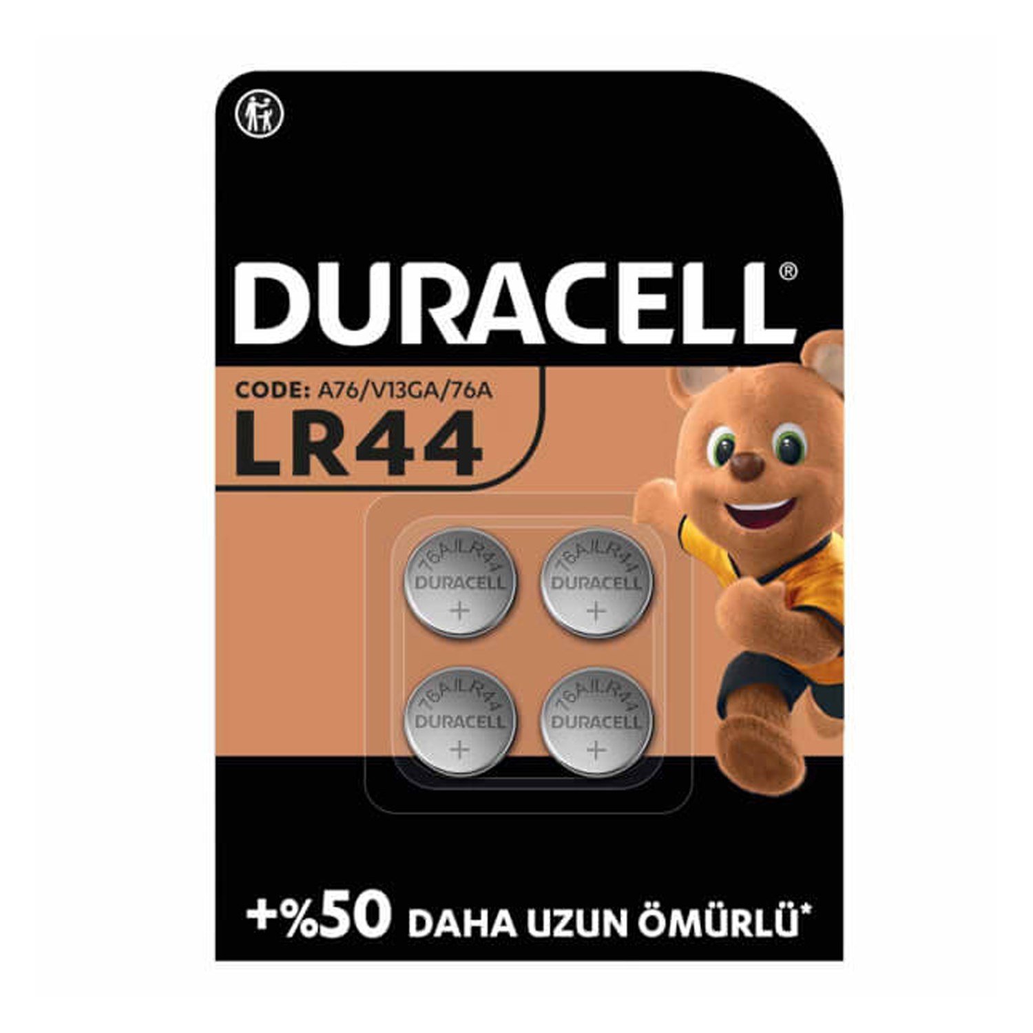 Teknonet Uyumlu Duracell Özel Alkalin 4lü 1,5V Düğme Pil LR4 Batarya NT-112804